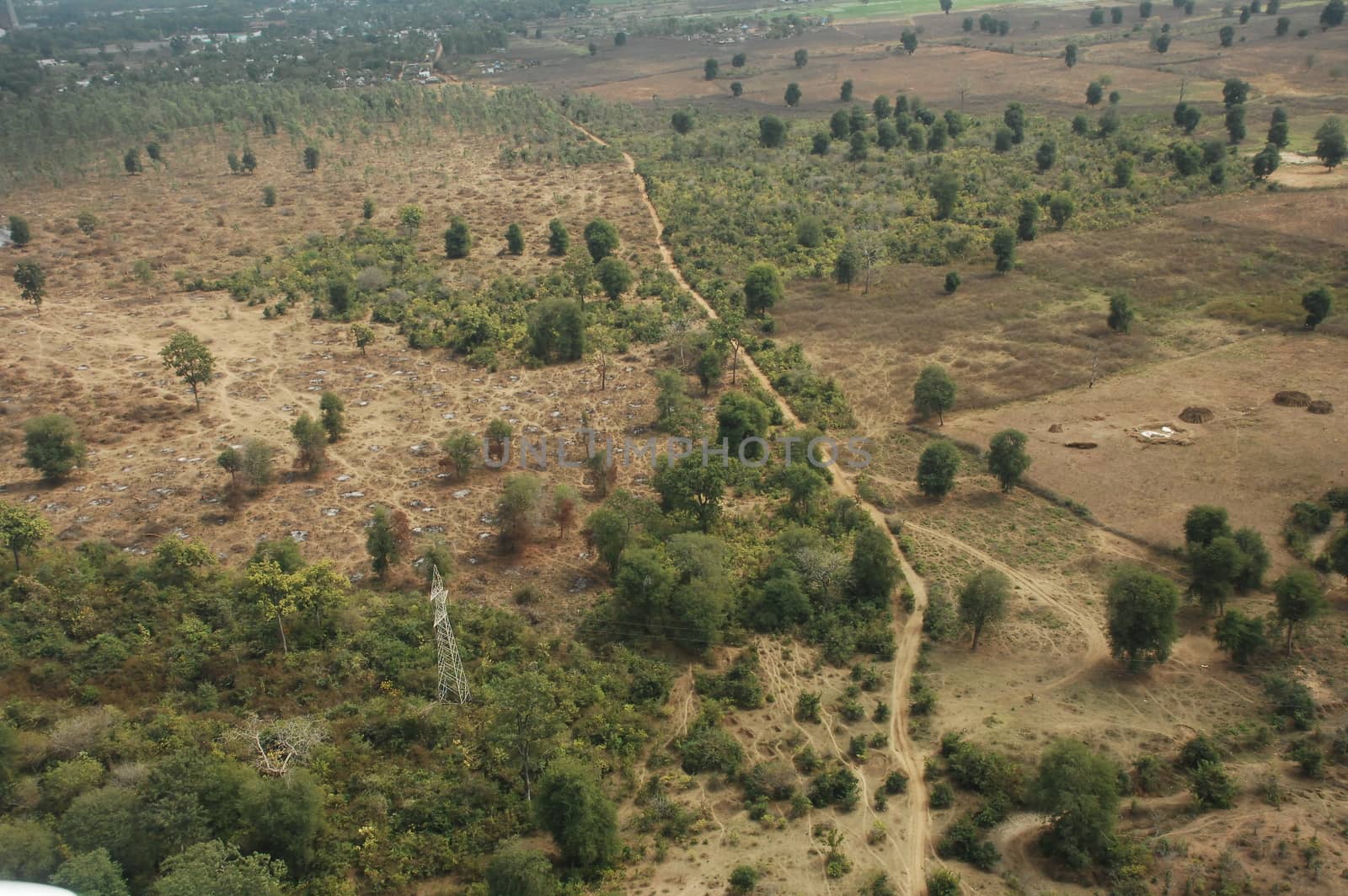 Aerial view of a buildings