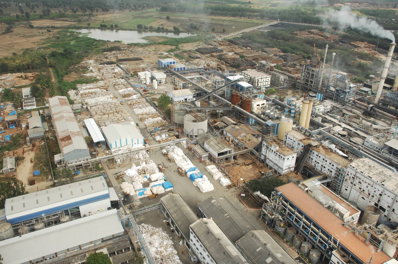 Aerial view of a buildings