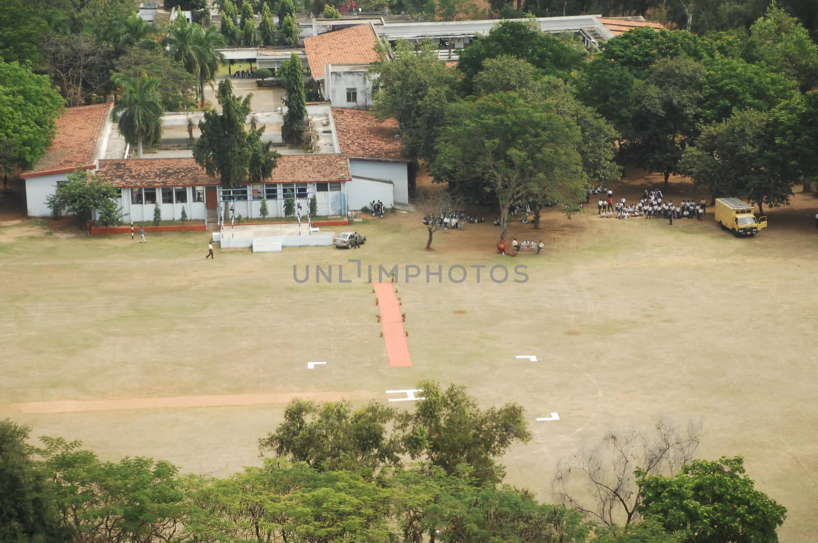 Aerial view of a buildings
