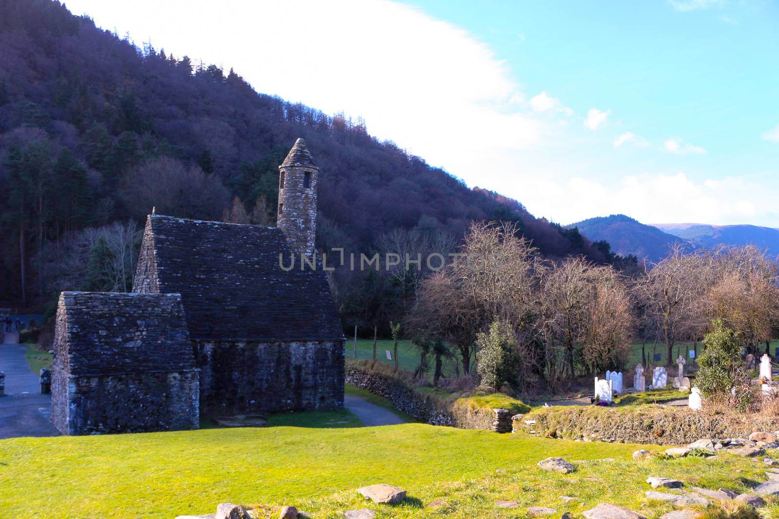  A small ruin house in the Glendalough valley in Wicklow mountains. Historic European site. by mynewturtle1