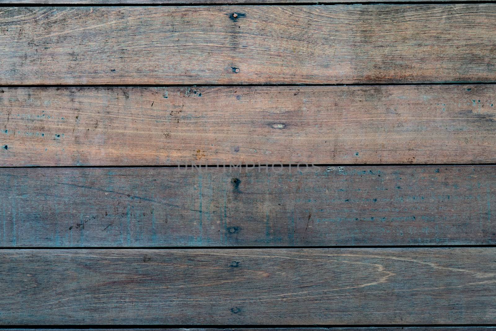 Old vintage real natural planked wood. Rustic wooden background. by sirawit99