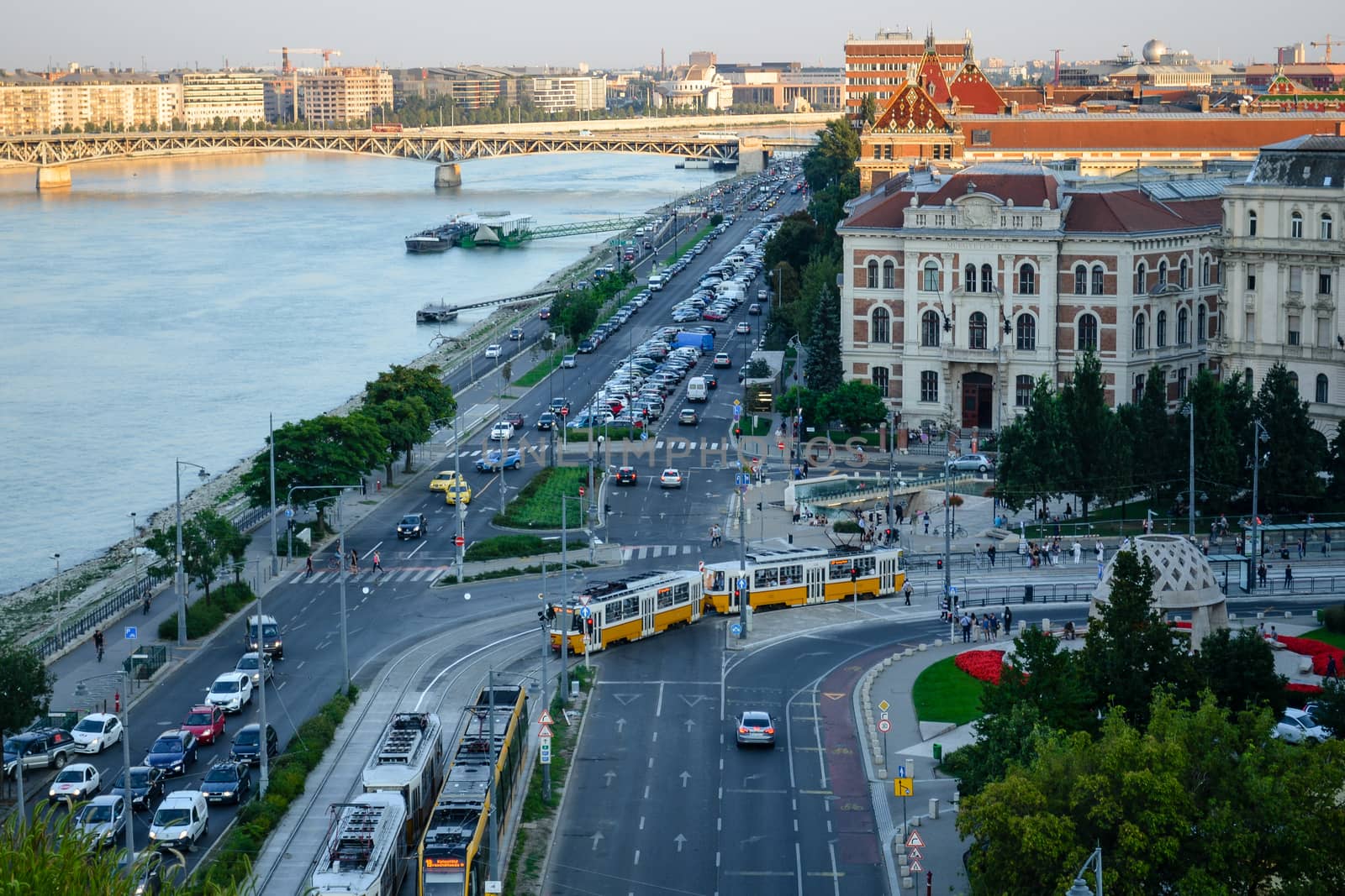 Embankment of the Danube in Budapest, Hungary by chernobrovin