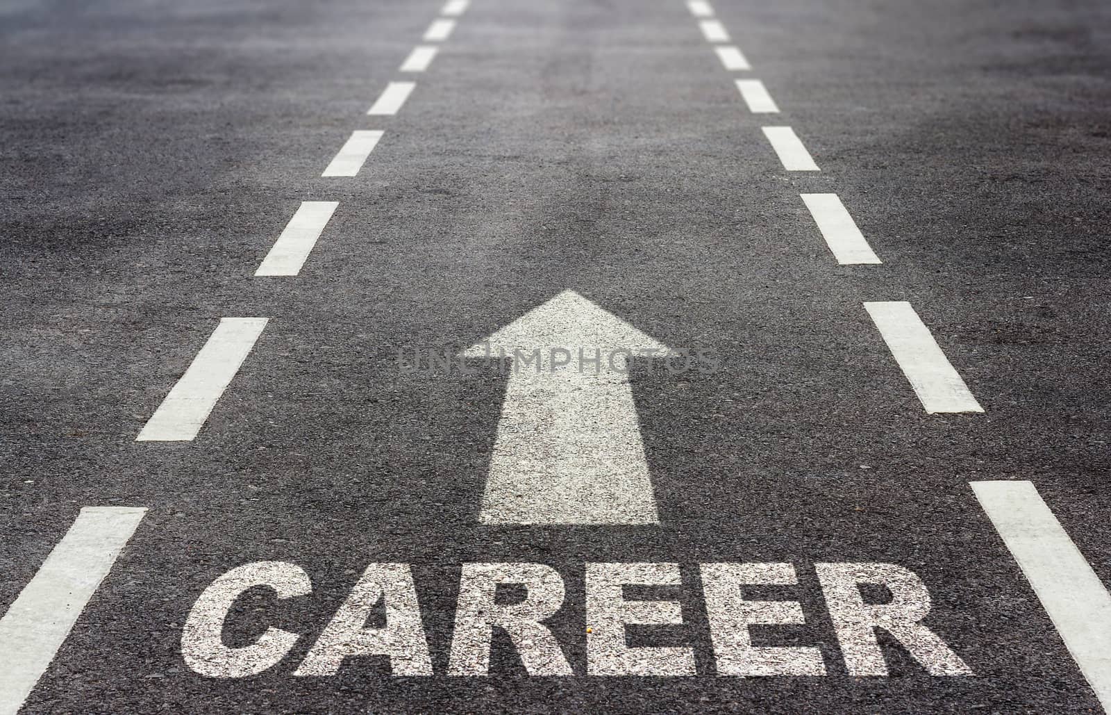 Road to career growth concept, path, human resource management