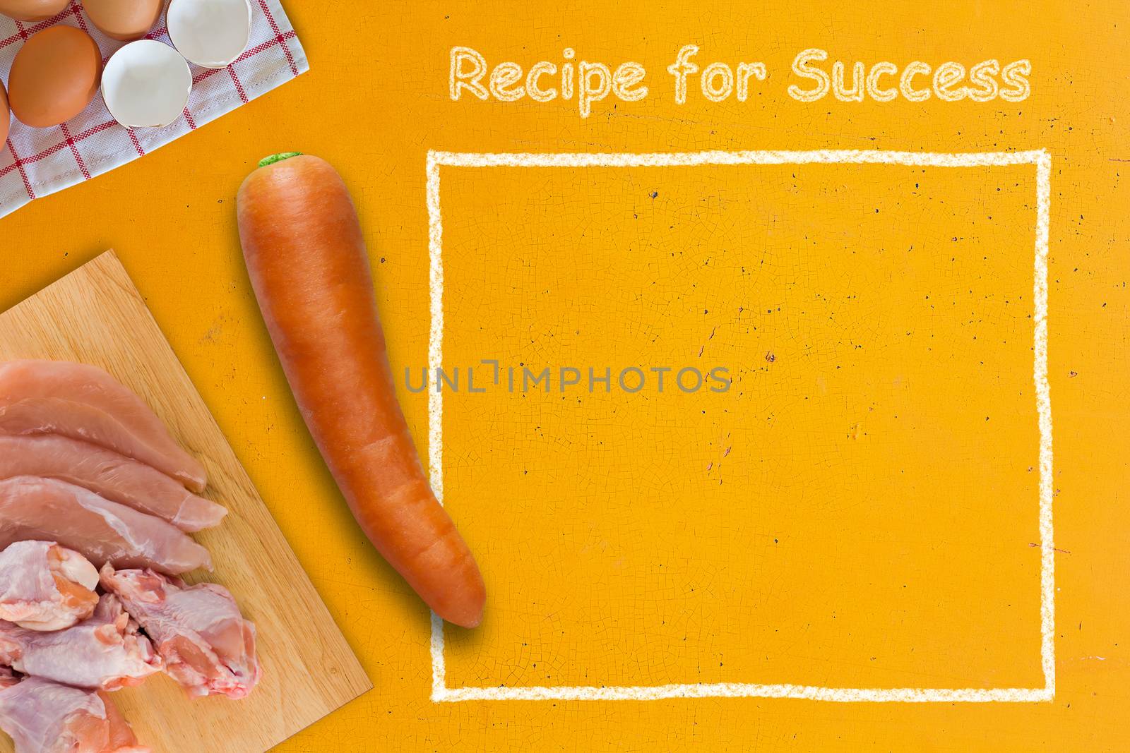 Business success concept, recipe for success with copy space