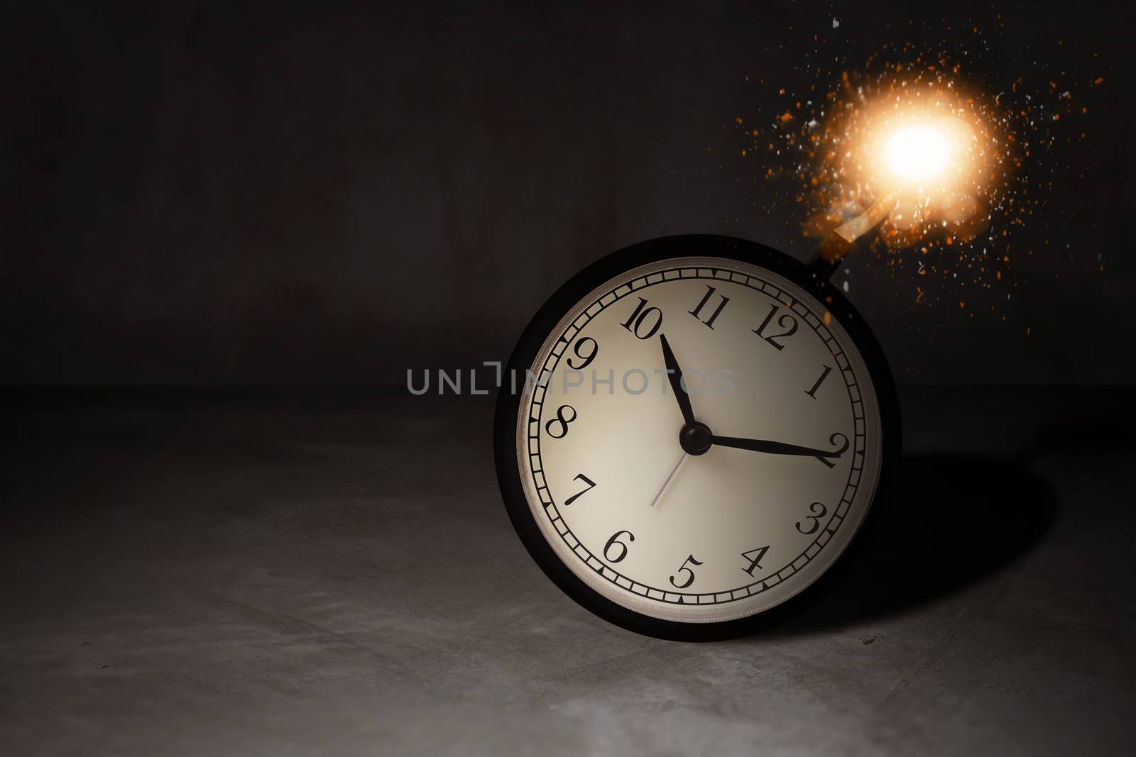 Time management , countdown concept, business planning, time bomb 