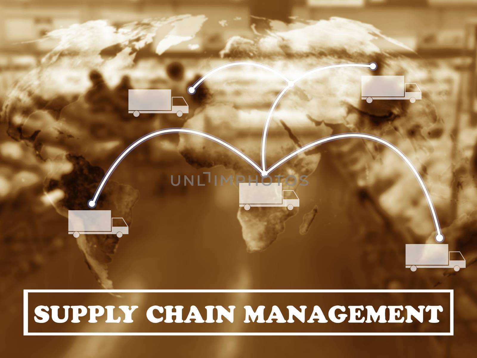 Global trading network, supply chain management concept, logistic import and export, Elements of this image furnished by NASA