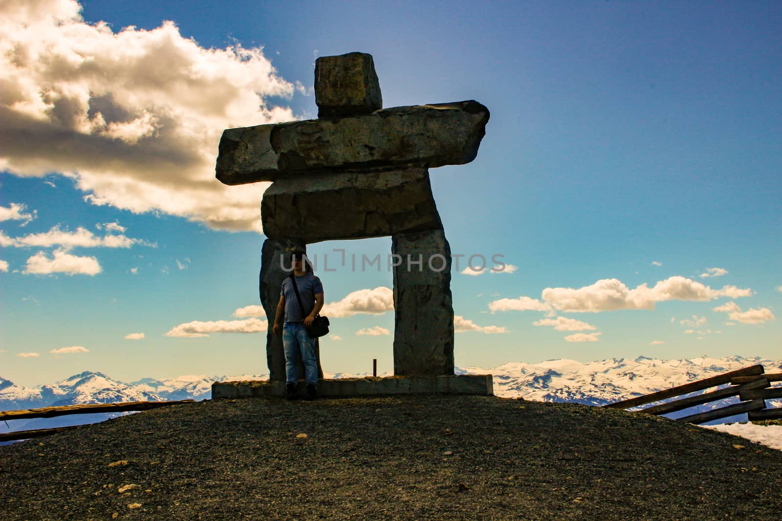 Inukshuk at the top of Whistler Mountain, Vancouver, canada by mynewturtle1