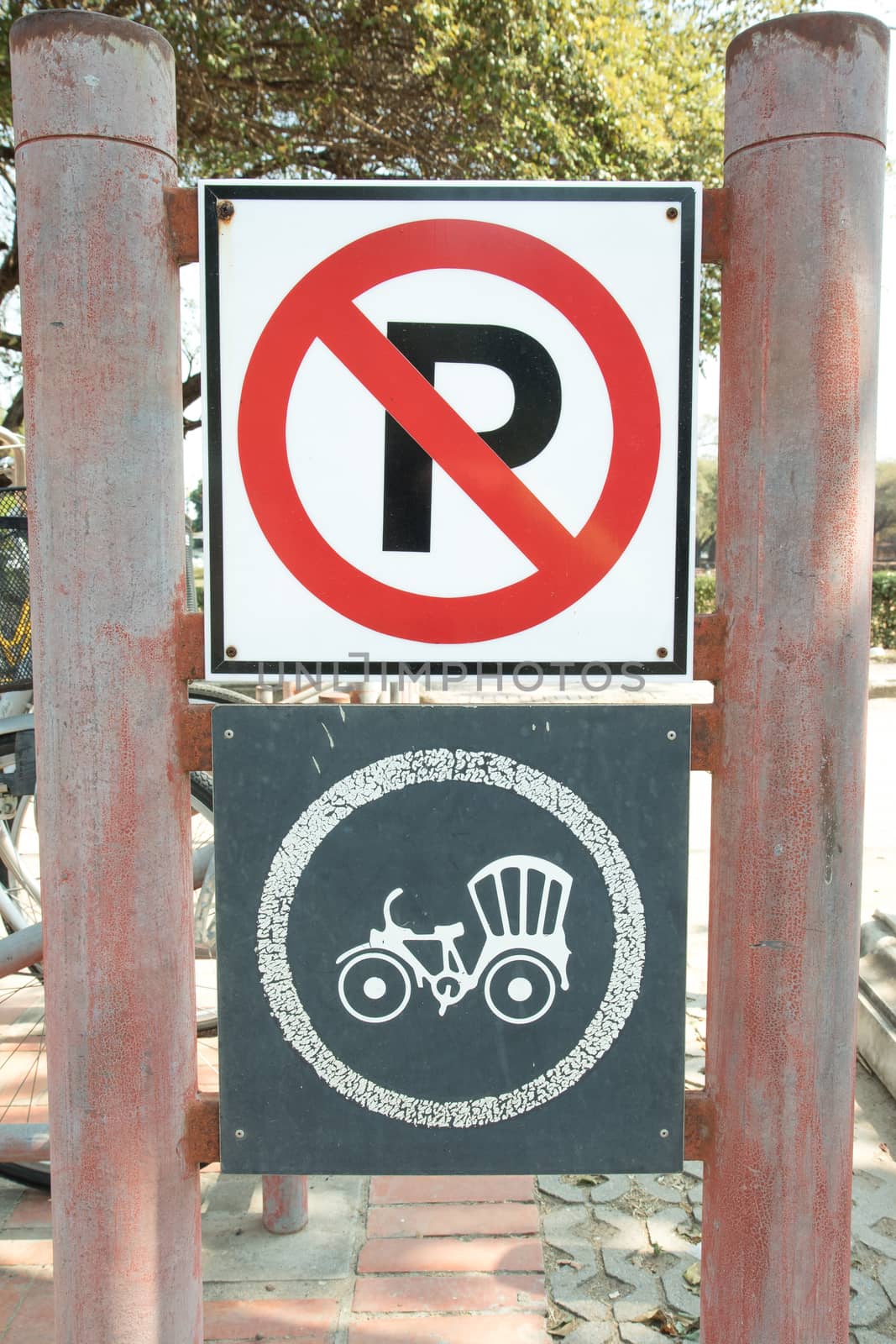 No Parking Sign For tricycle only by thattep