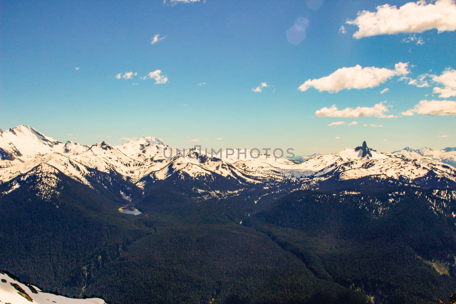 Whistler Mountain. A view of Whistler Ski Trails from Blackcomb Mountain