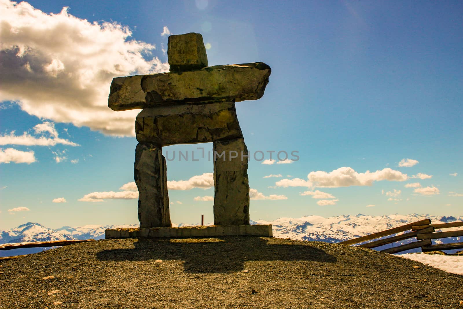 Inukshuk at the top of Whistler Mountain, Vancouver, canada by mynewturtle1