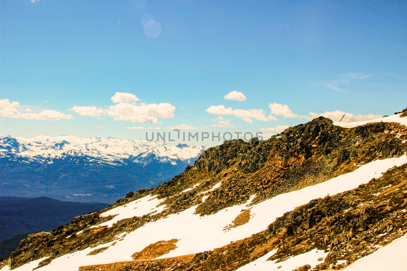 Panoramic view of the scenic Robson mountain and pine forest in summer, Canadian Rocky mountains, British Columbia. Canada