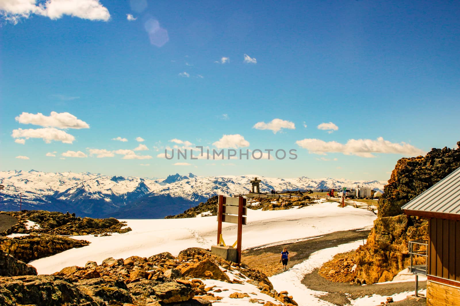 Whistler Peak. People looking at the views from the Peak of Whistler Mountain by mynewturtle1