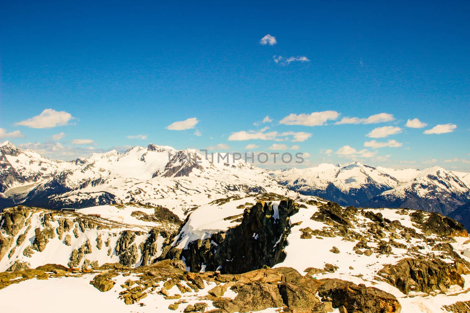 Whistler Mountain. A view of Whistler Ski Trails from Blackcomb Mountain
