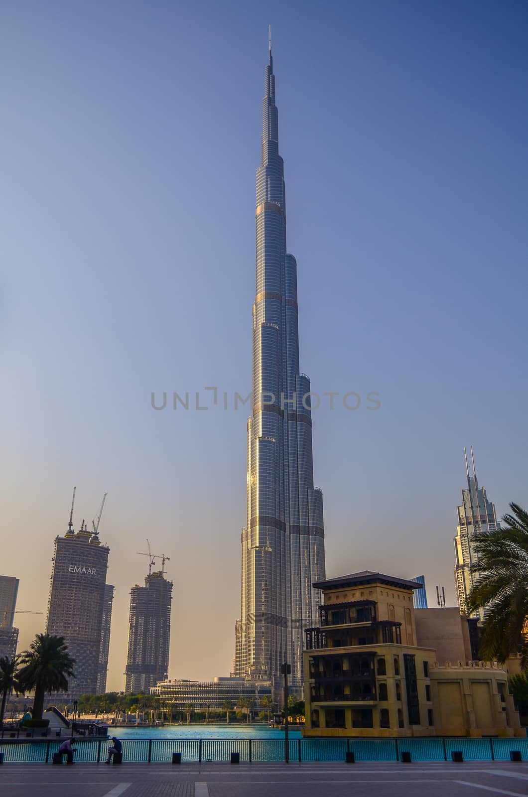 View of Burj Khalifa - the tallest building in the world. Dubai, UAE