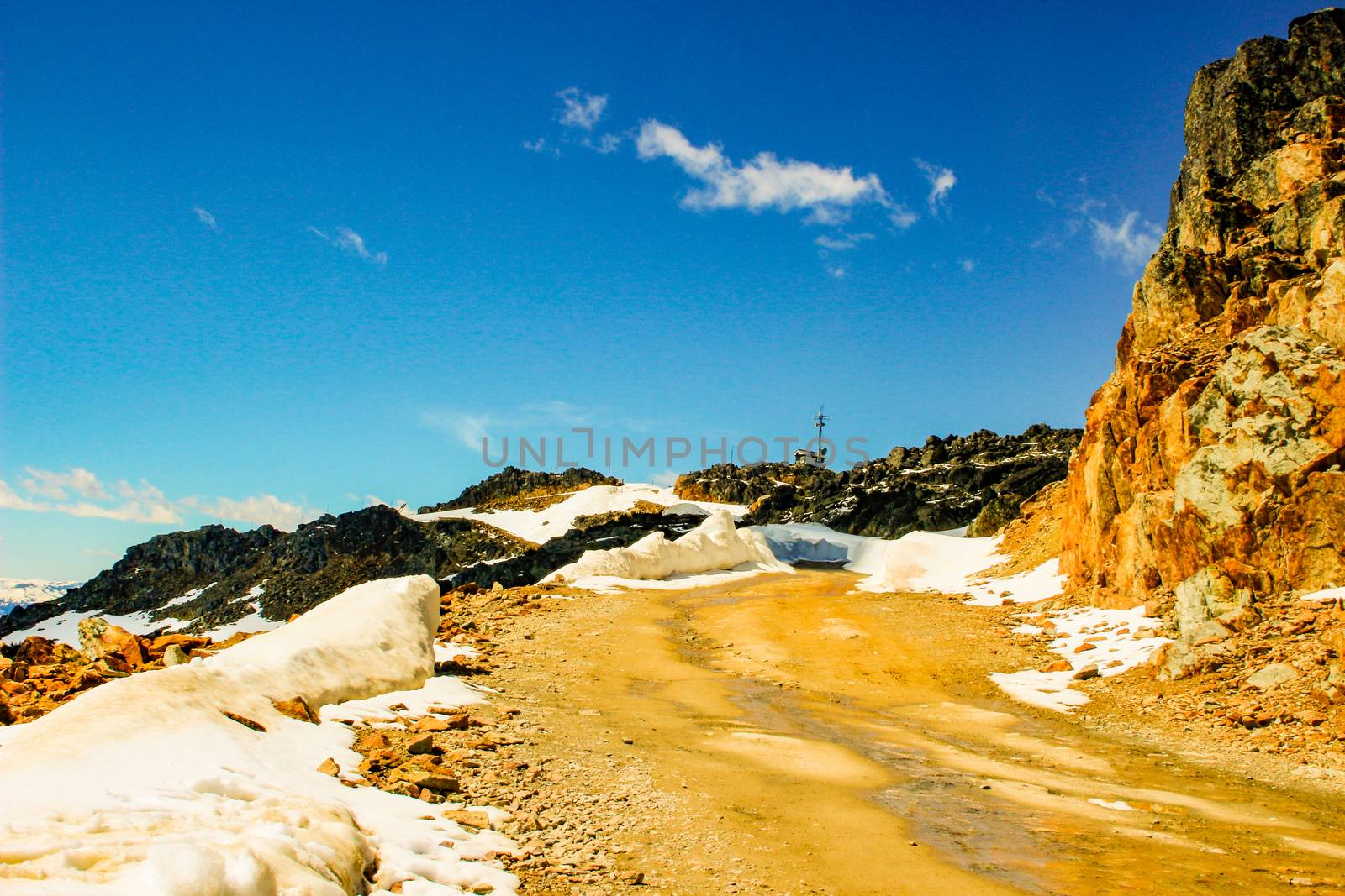 Blackcomb Mountain - Whister, Bc, Canada. Theme of tourism and landscape backgrounds