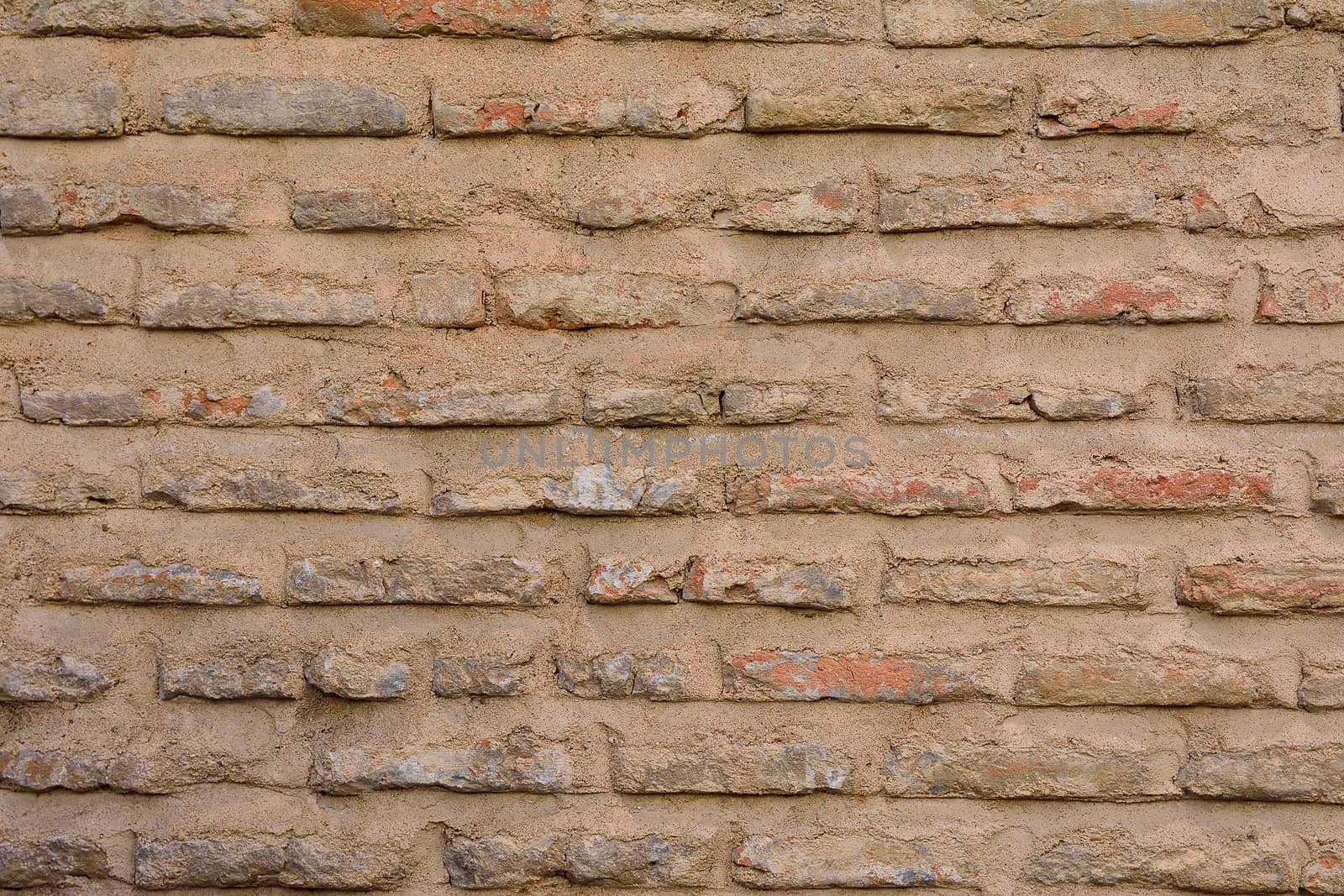 Old brick wall of an old house