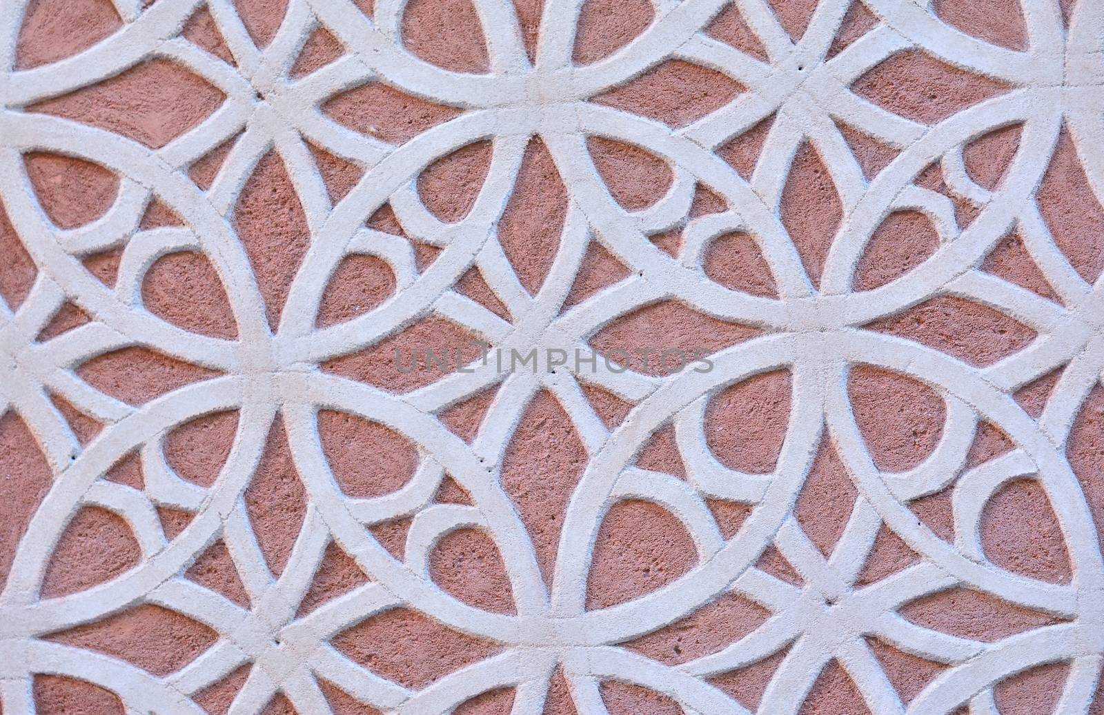 Design and drawing of a latticework in a wall.