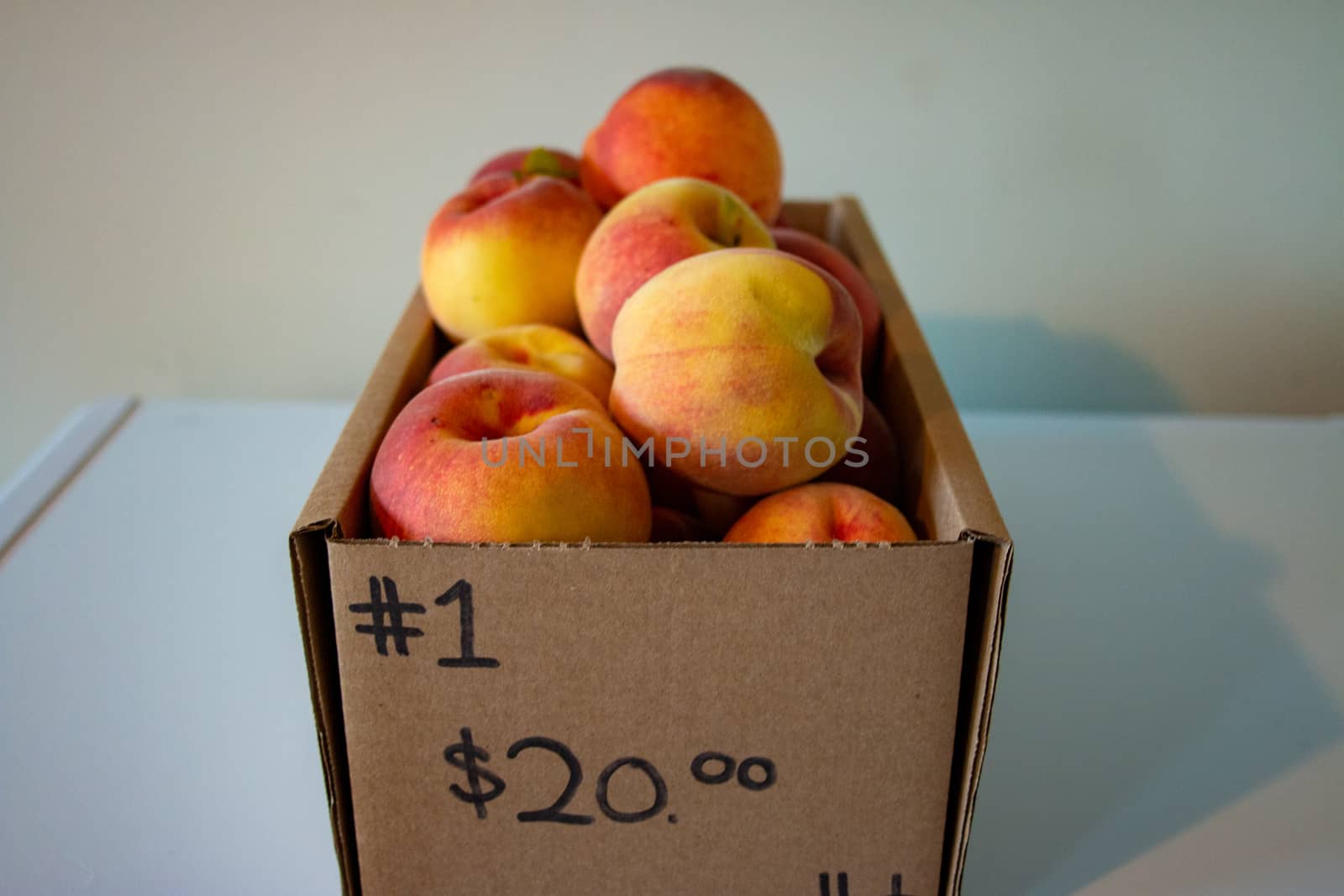 Fresh Organic Peaches Heap Of Fresh Ripe Peaches