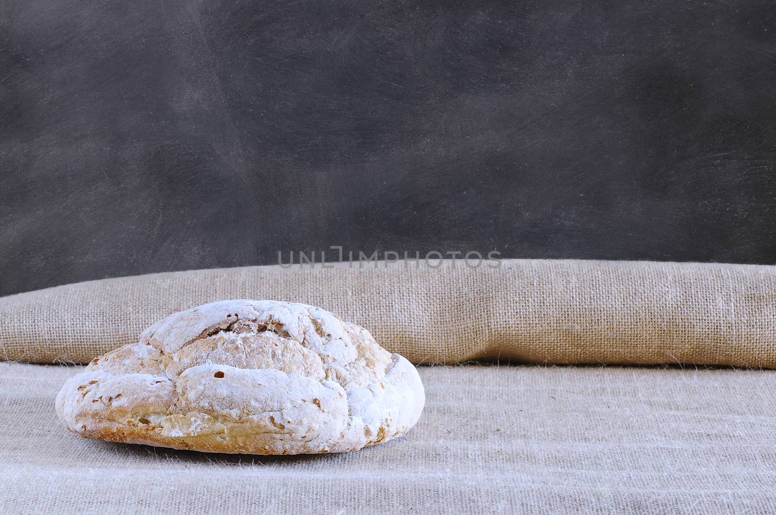 Bread on the table of the bakery.