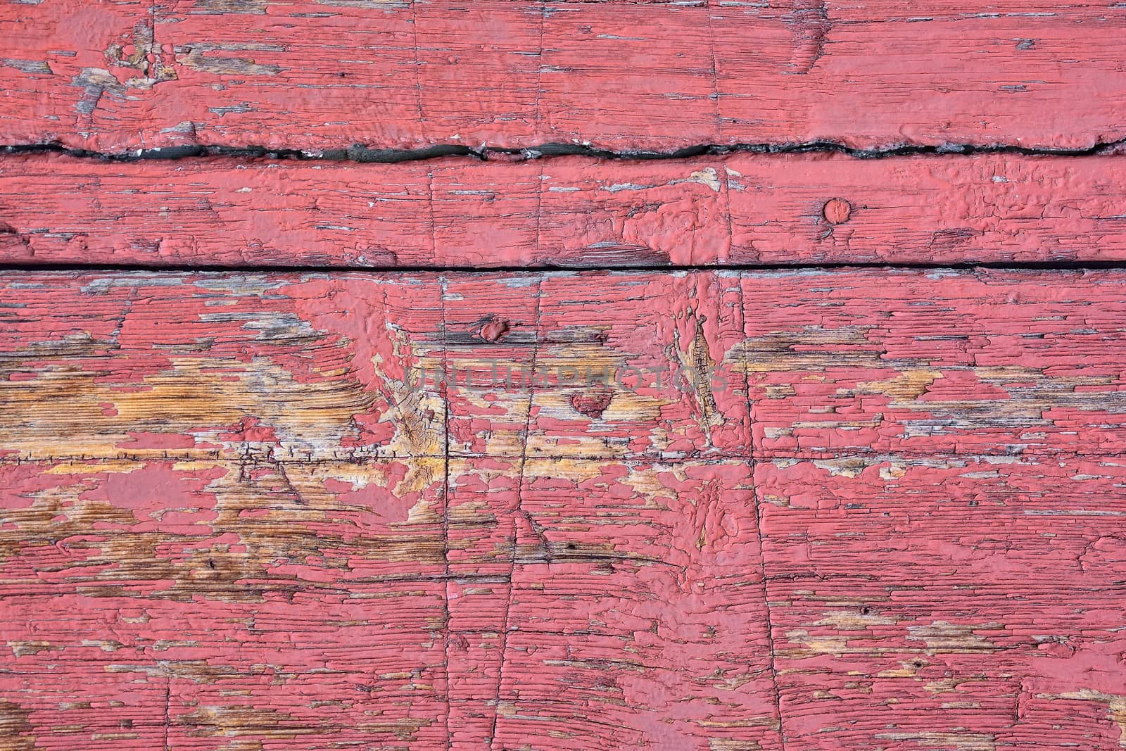 Background texture of an old wooden door red