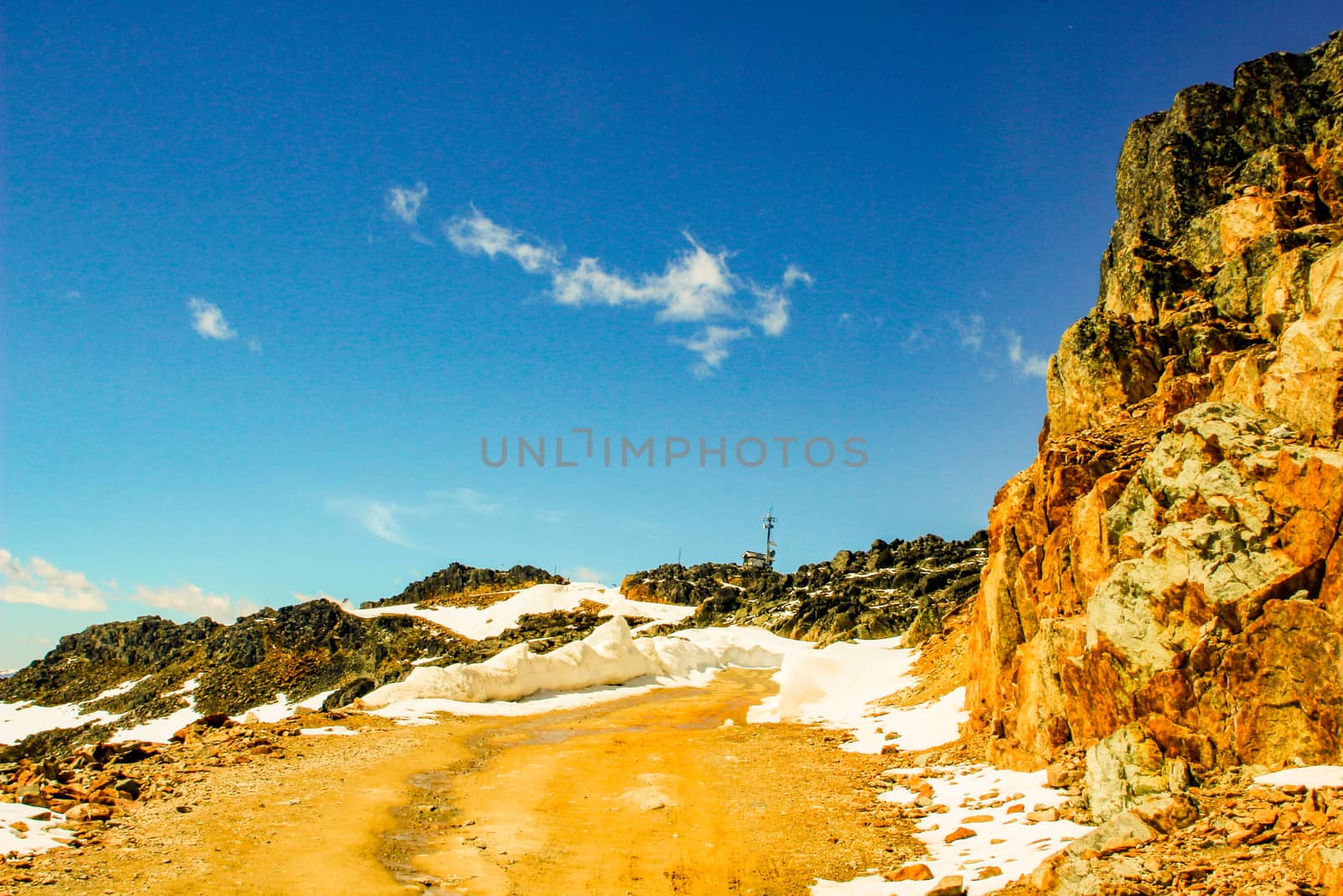 Blackcomb Mountain - Whister, Bc, Canada. Theme of tourism and landscape backgrounds. by mynewturtle1