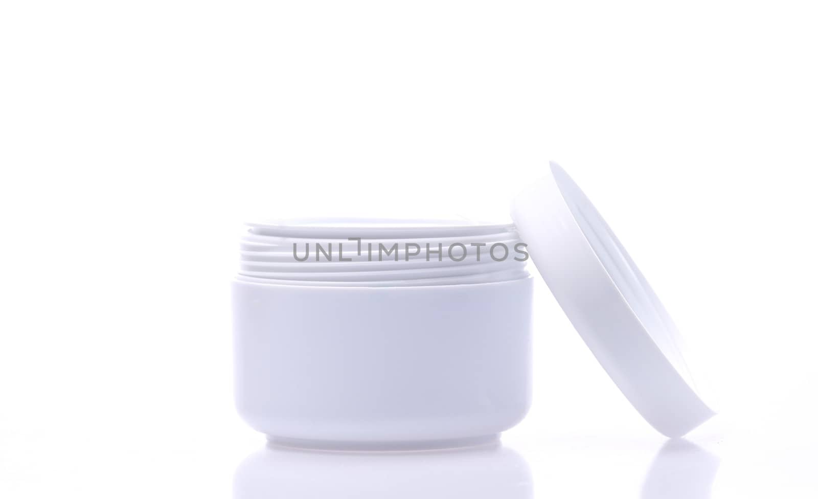 Jar personal care isolated on white background.