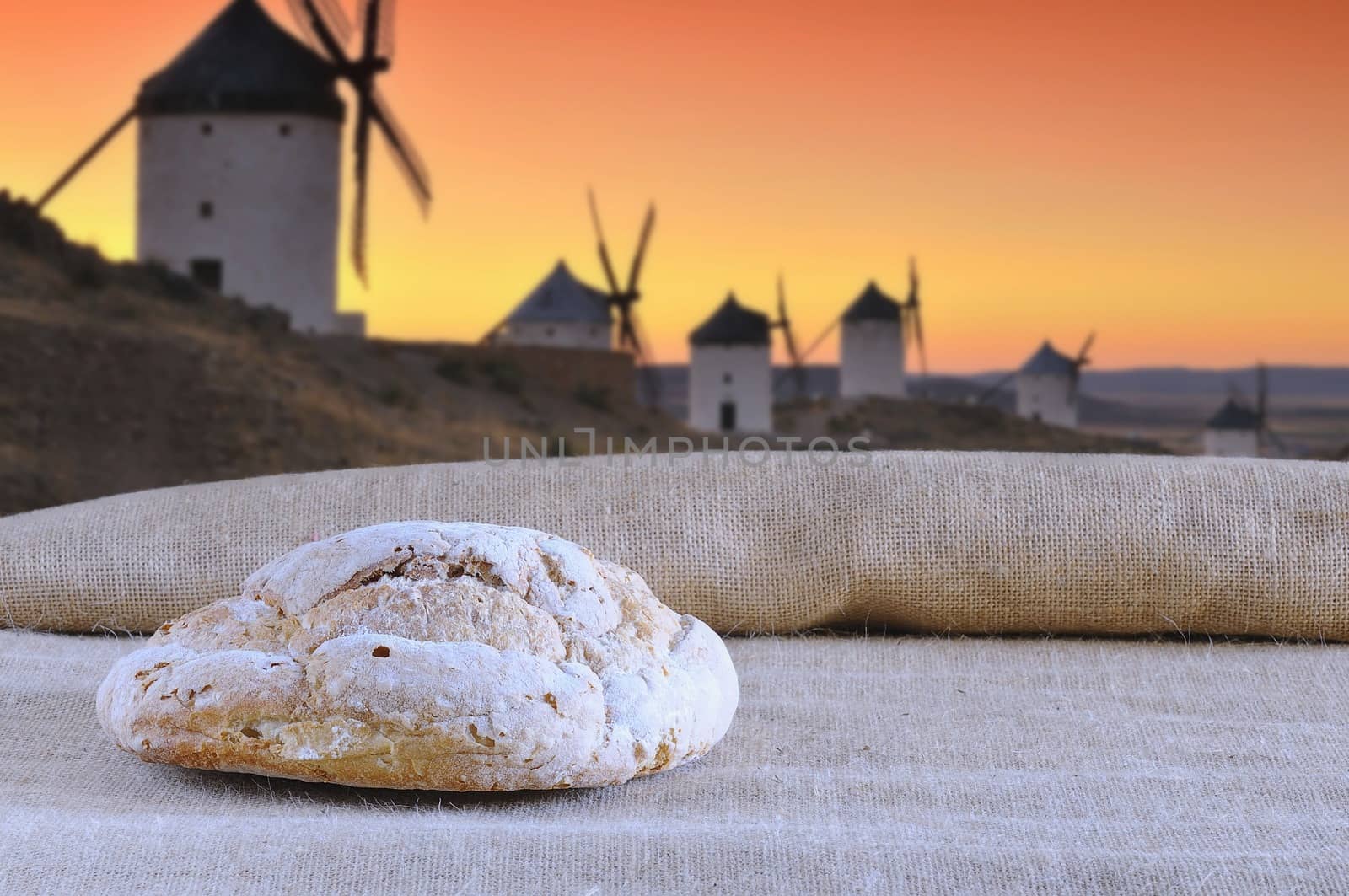 Bread on the table of the bakery.