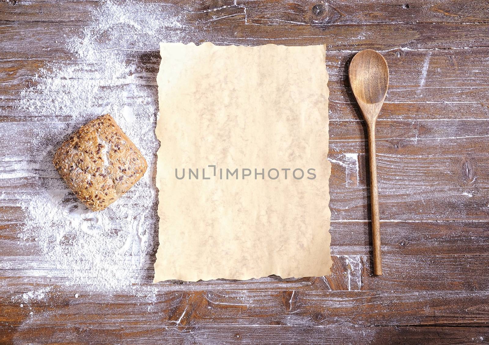 Parchment over the kitchen table to the menu.