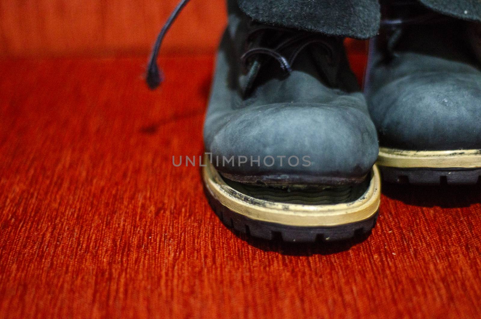 Old Ragged Blue Boots, Vintage, Dirty