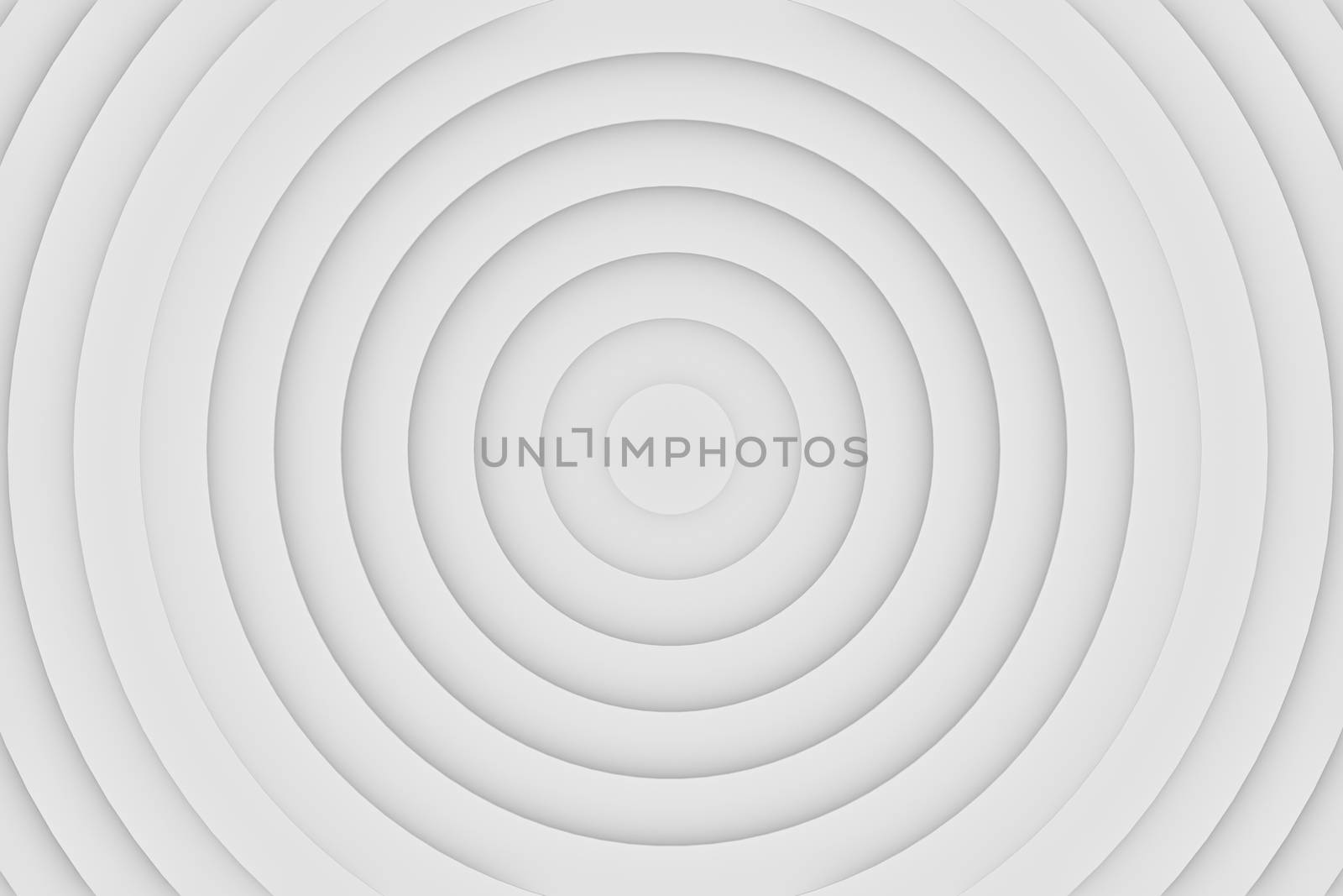 Simple White circles abstract background. 3D illustration.