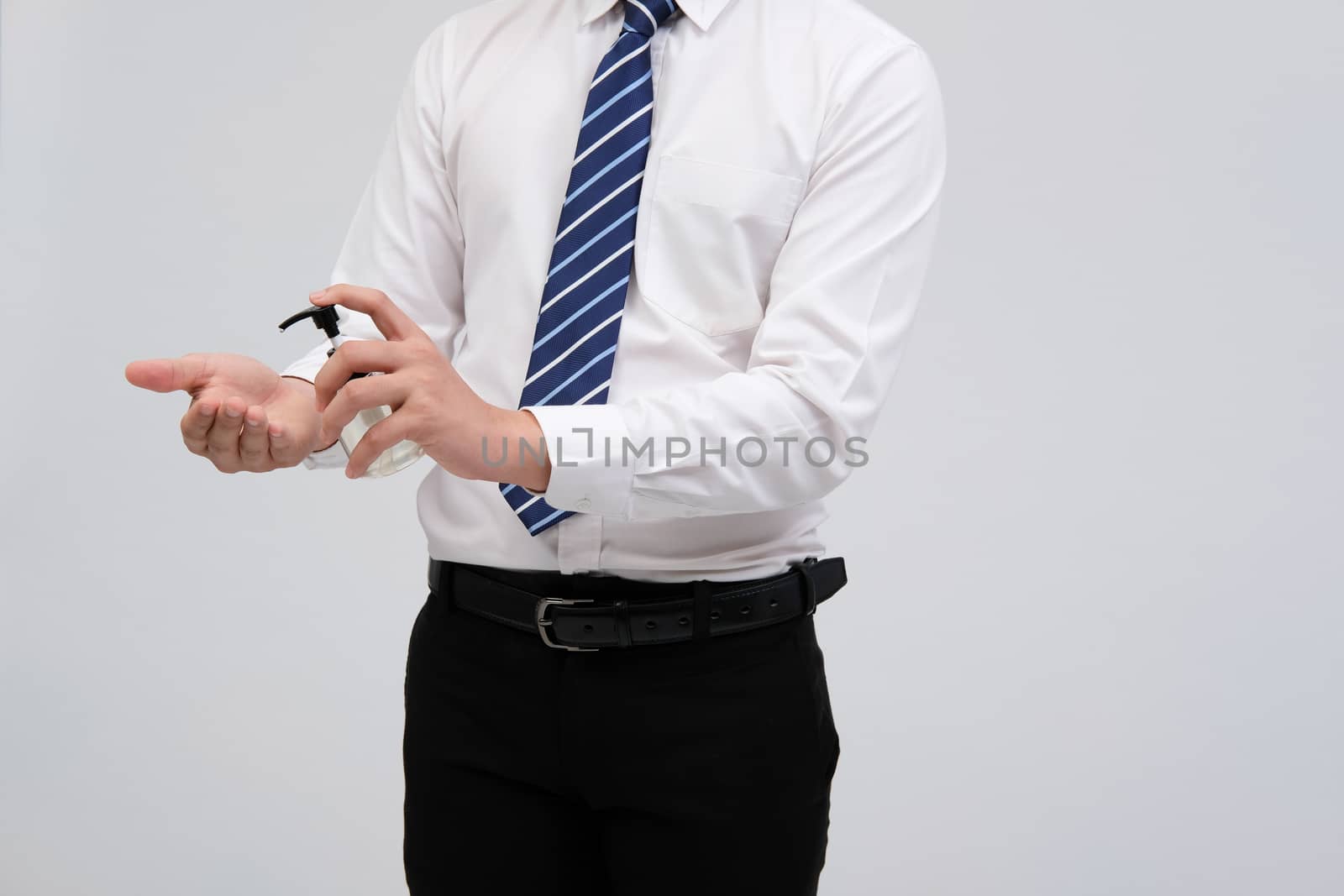 businessman man washing hand with alcohol sanitizer dispenser for sanitizing preventing virus bacteria disease infection. health hygiene