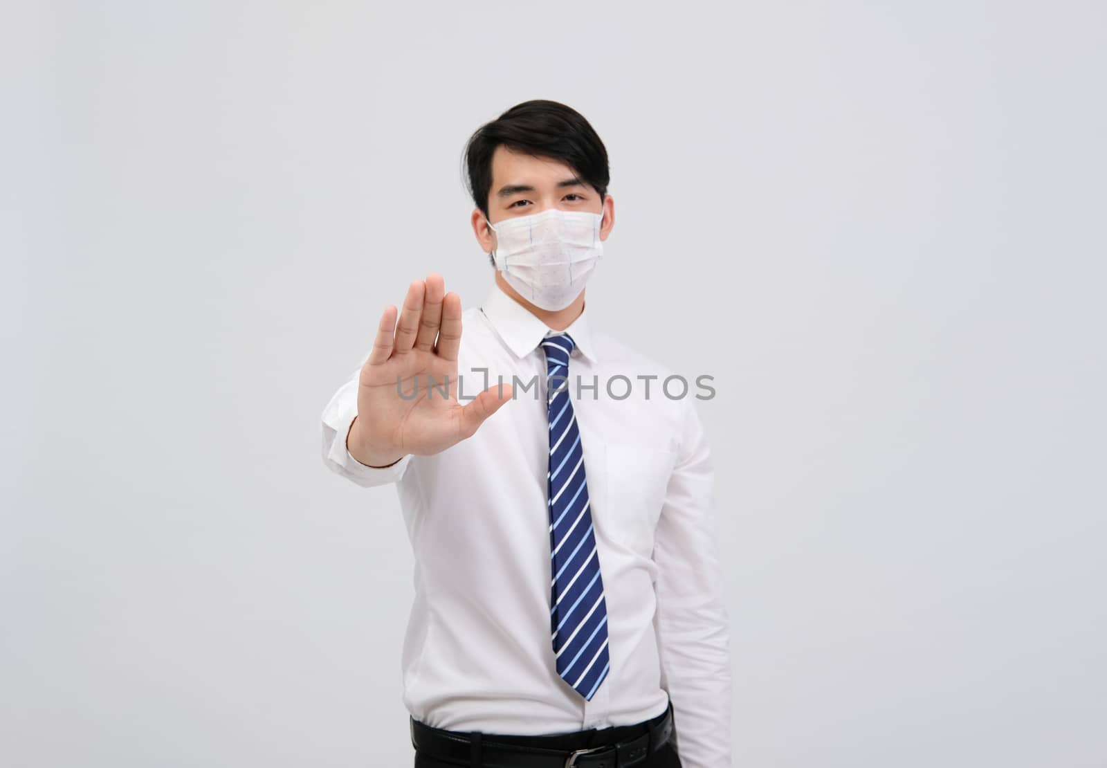 businessman man wearing protective mask against cold flu covid 19 virus bacteria infection pollution