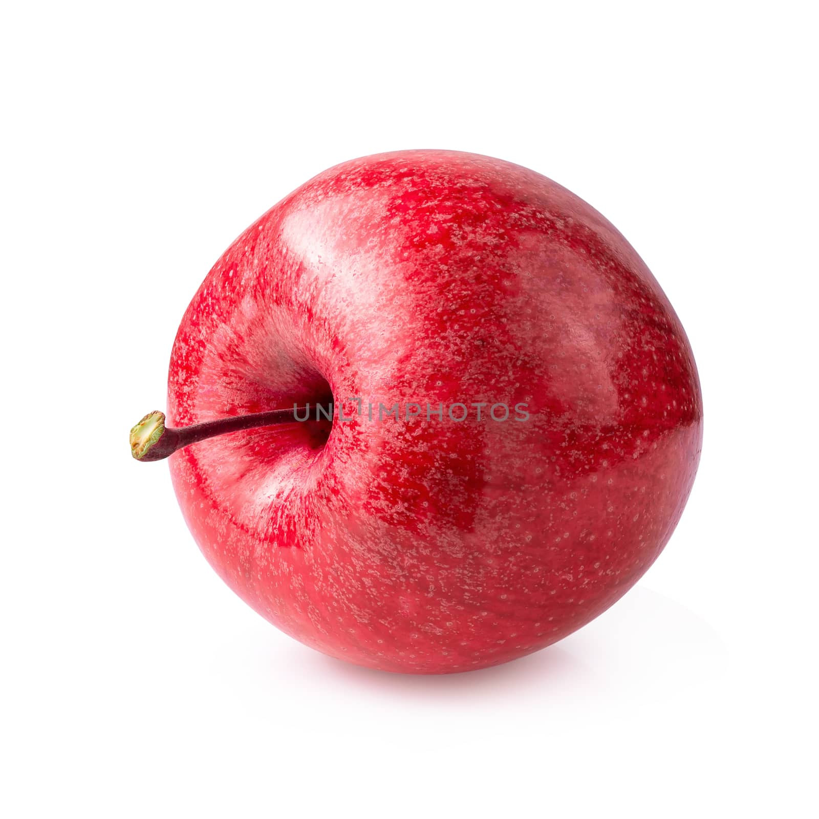 Red apple whole pieces isolated on white background by kaiskynet