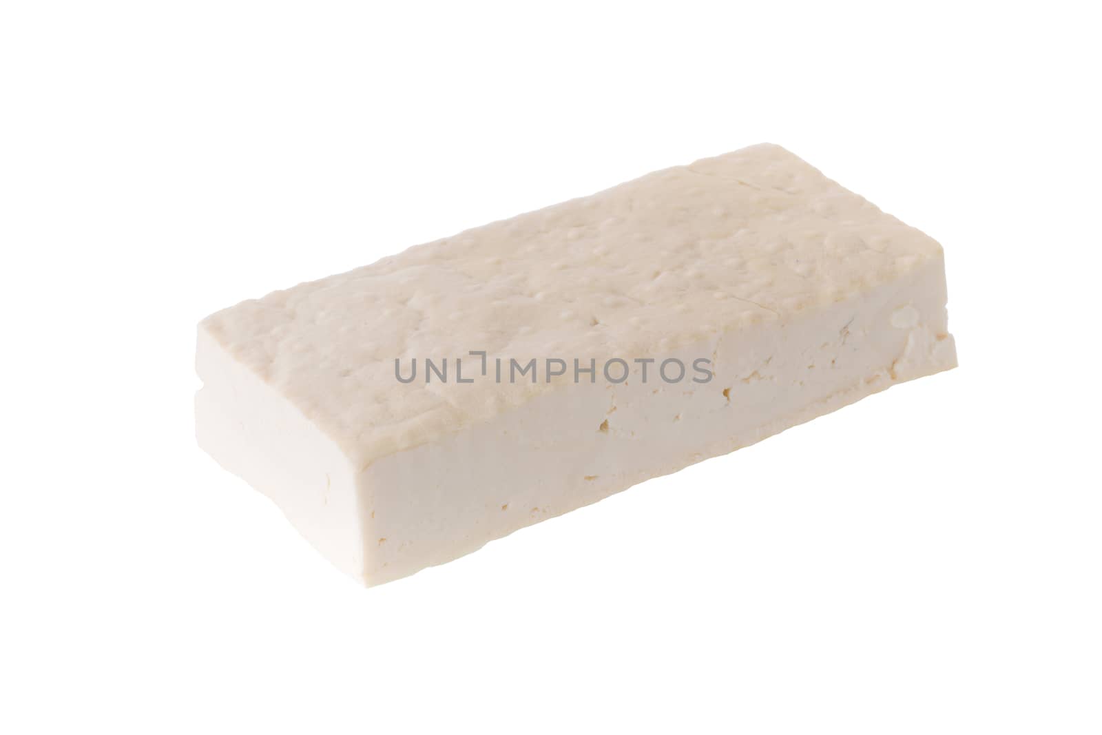 soy cheese tofu diced isolated on white background by kaiskynet