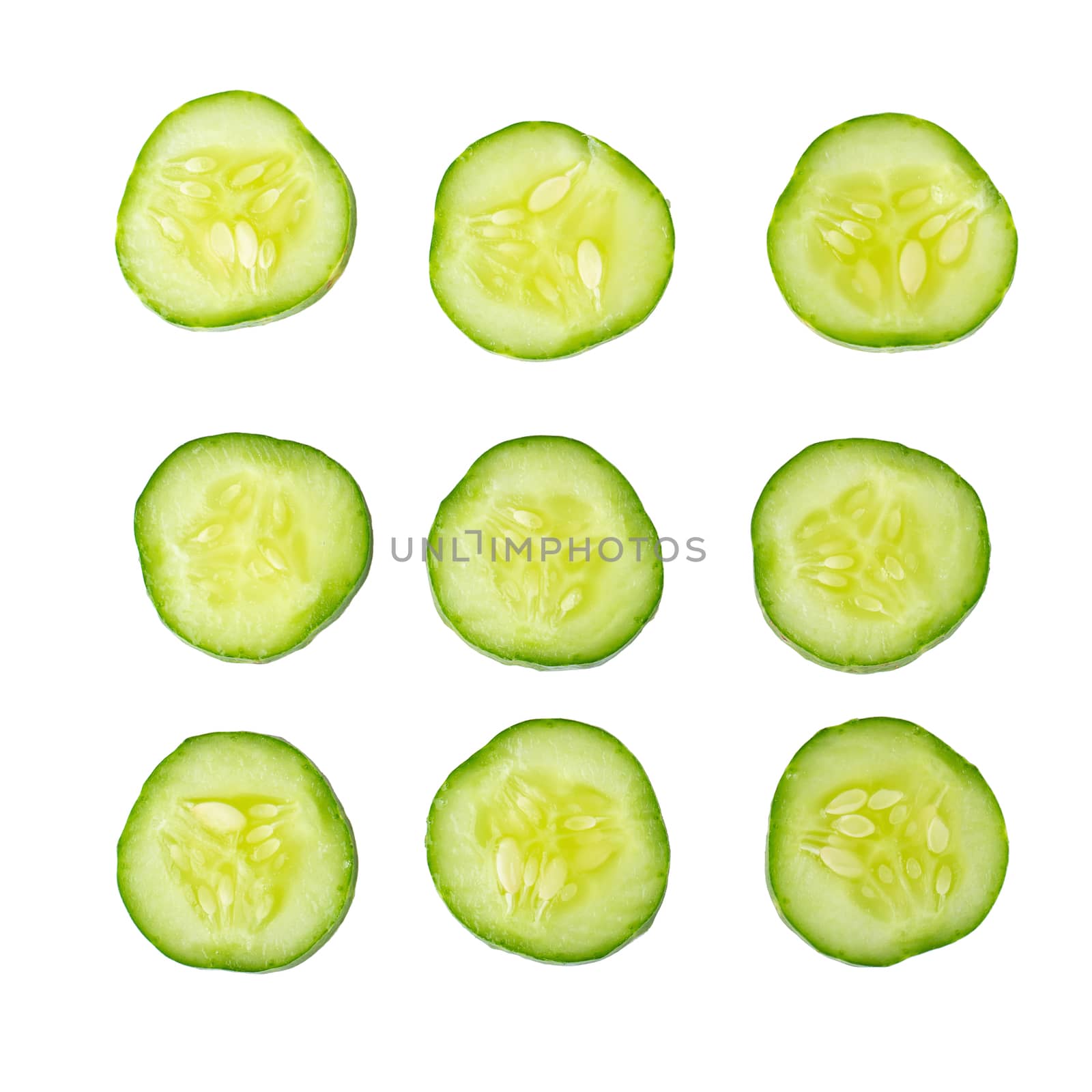 fresh cucumbers isolated on a white background.