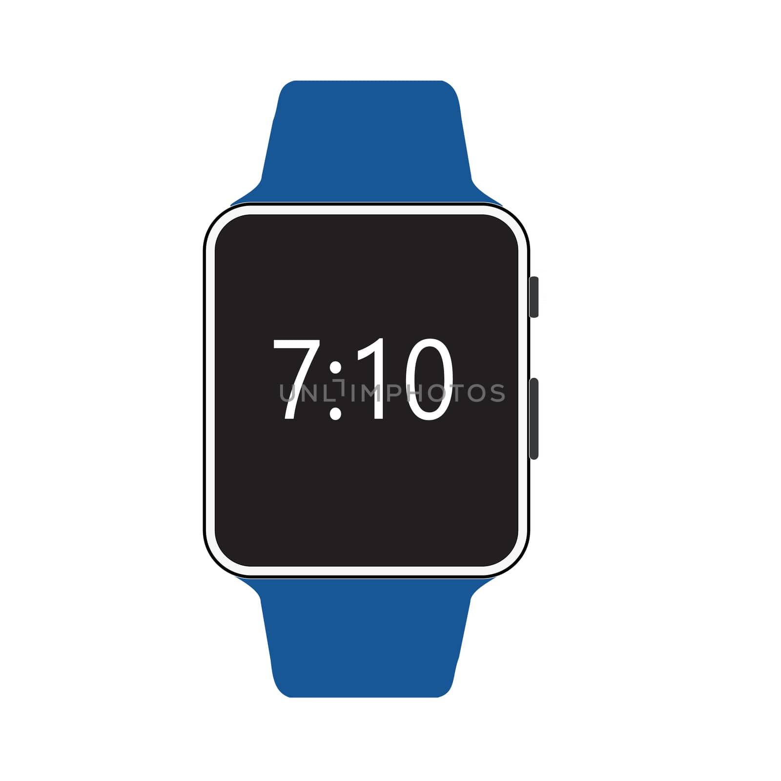 smart watch icon on white background. flat style. smart watch ic by suthee