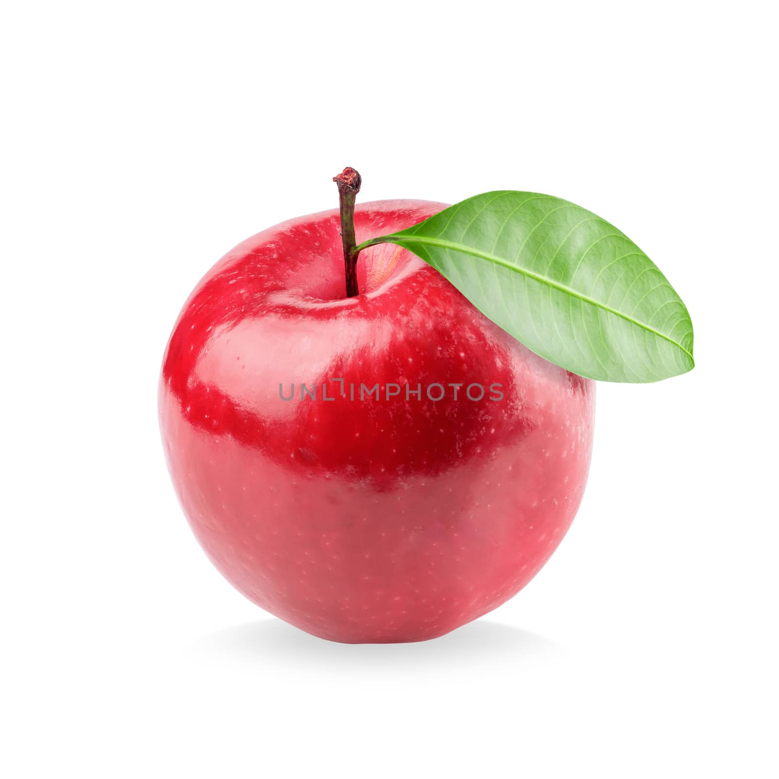 Red apple whole pieces isolated on white background.