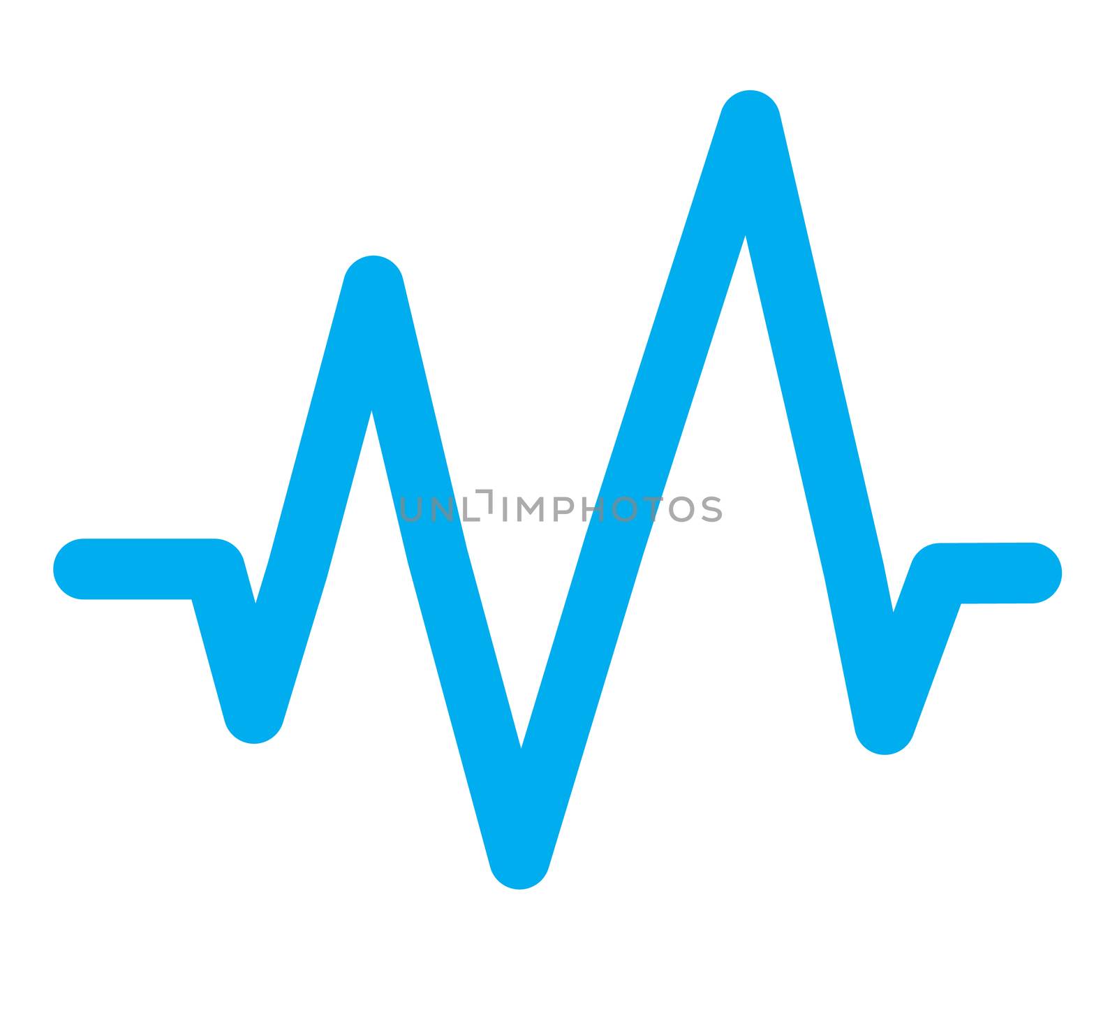 blue sound wave icon on white background. flat style. blue sound wave icon for your web site design, logo, app, UI. blue sound symbol. blue sound wave sign.