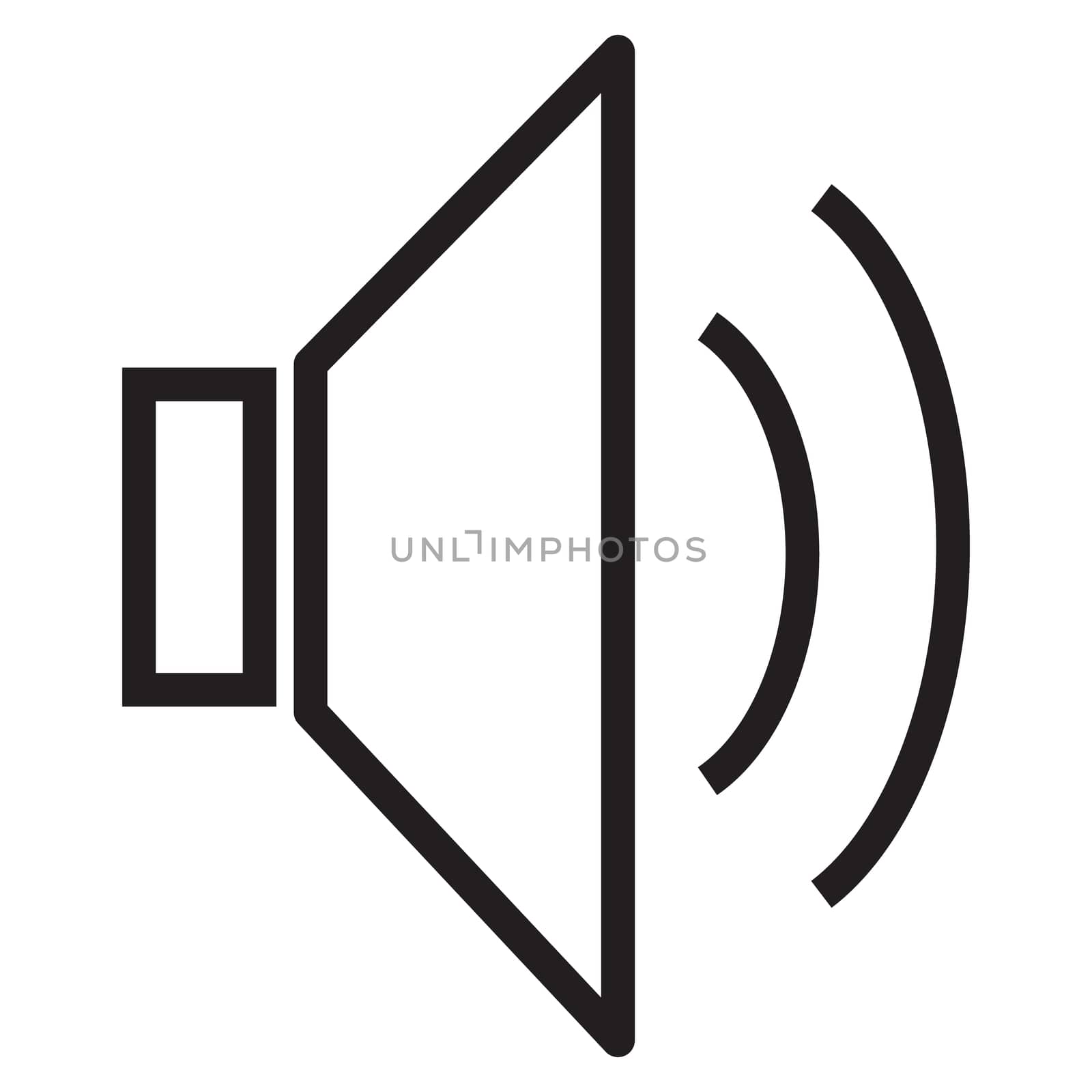 speaker icon, volume icon, speaker icon on white background, lou by suthee