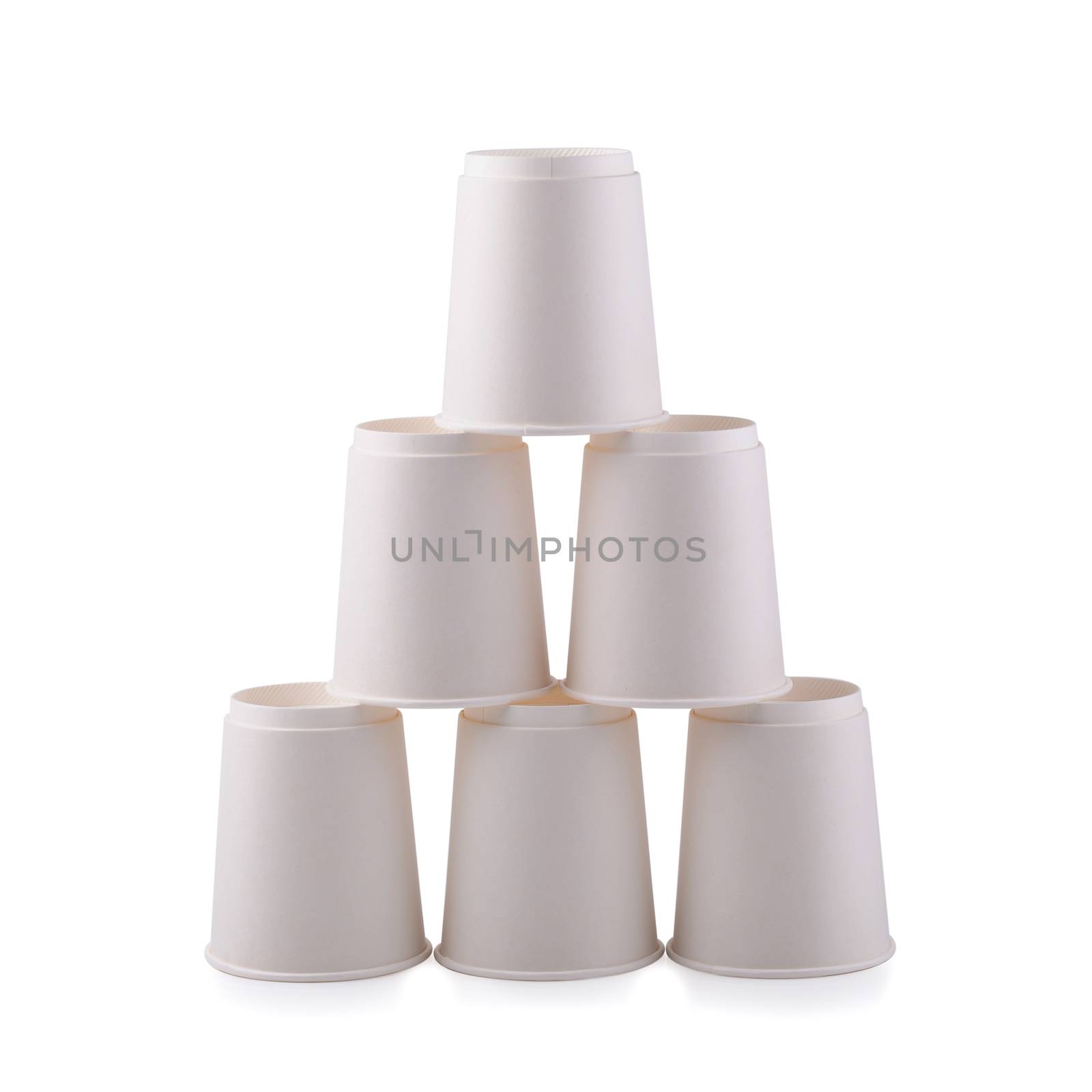 Takeaway White paper coffee cup isolated on a white background by kaiskynet