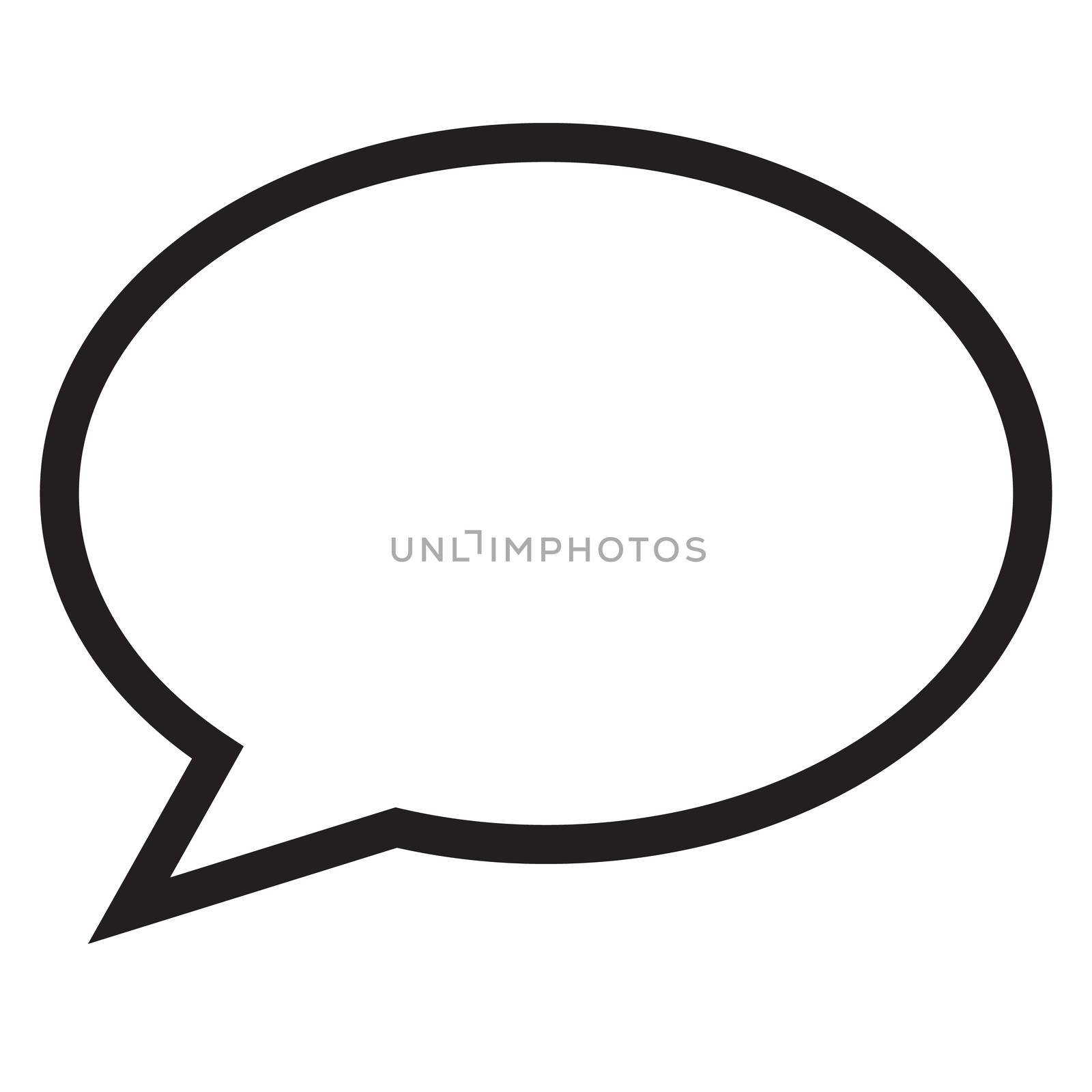 speech bubble icon on white background. flat style. speech bubbl by suthee