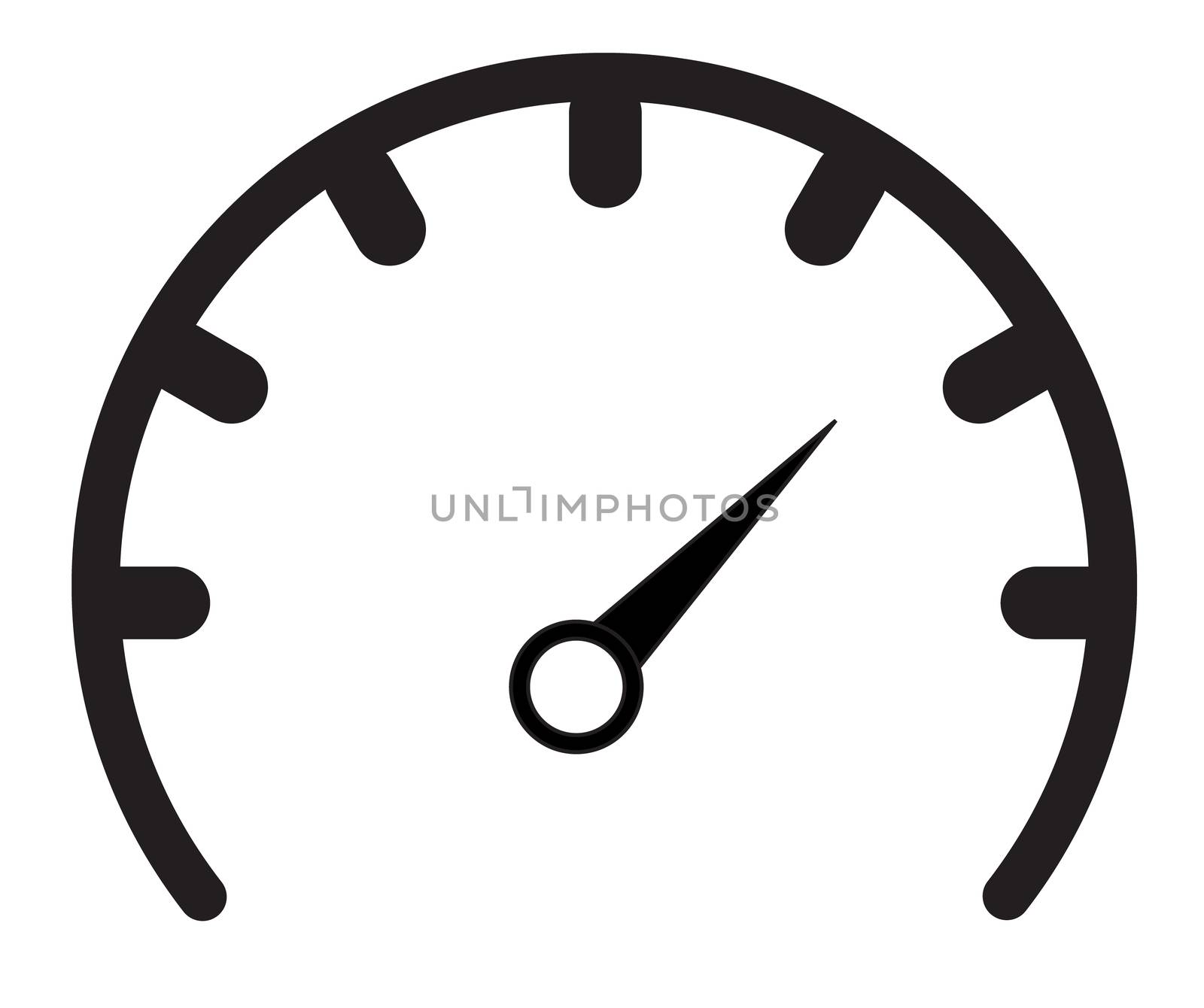speedometer icon on white background. flat style. speedometer ic by suthee