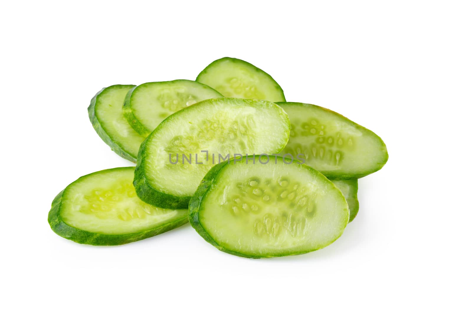 fresh cucumbers isolated on a white background.