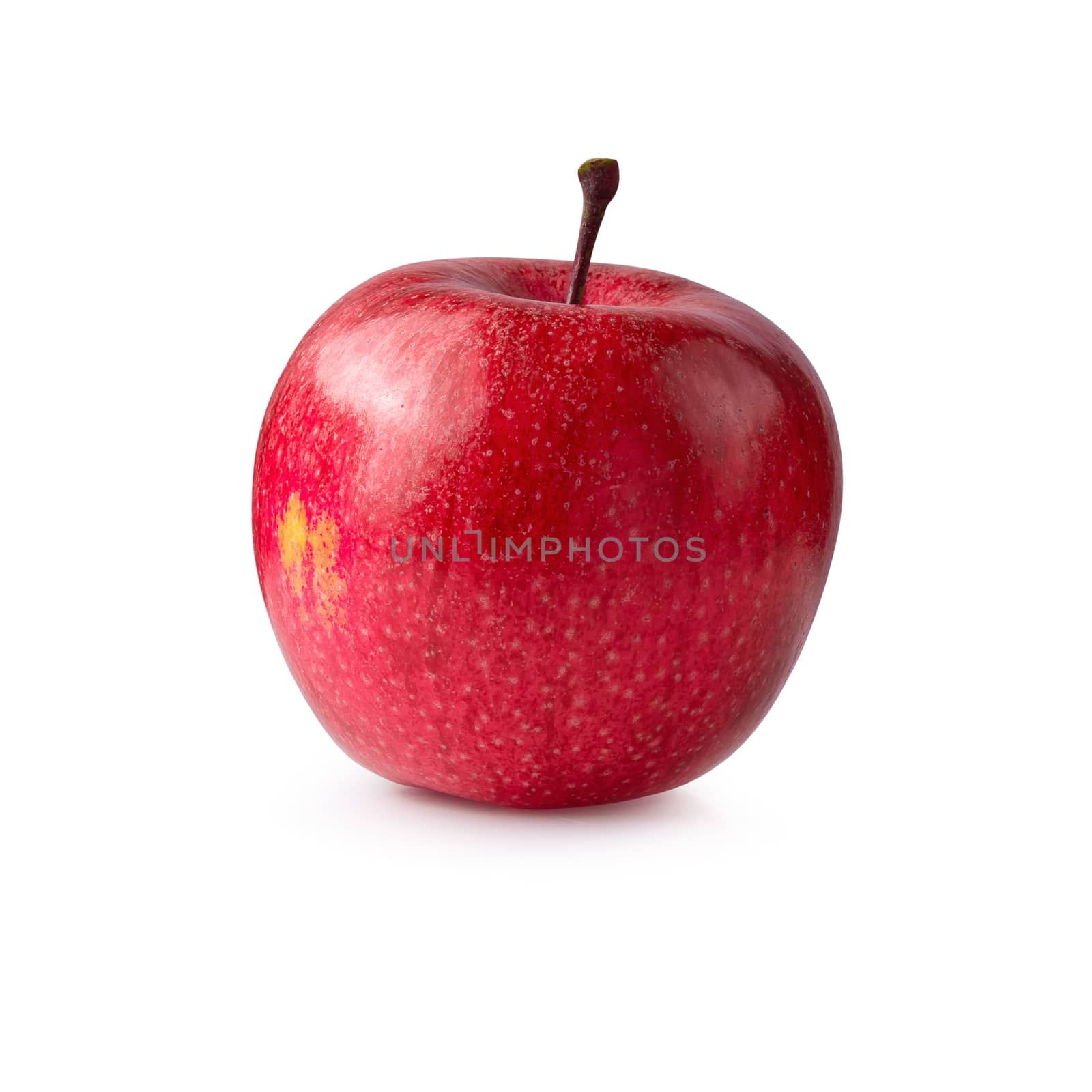 Red apple whole pieces isolated on white background.