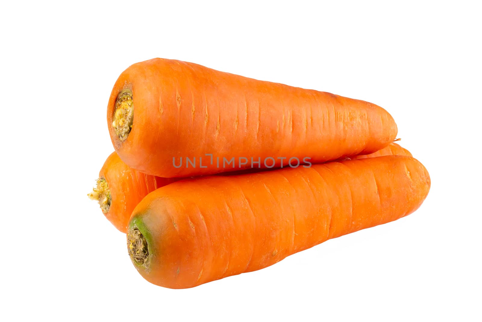 Carrots isolated on white background With clipping path.