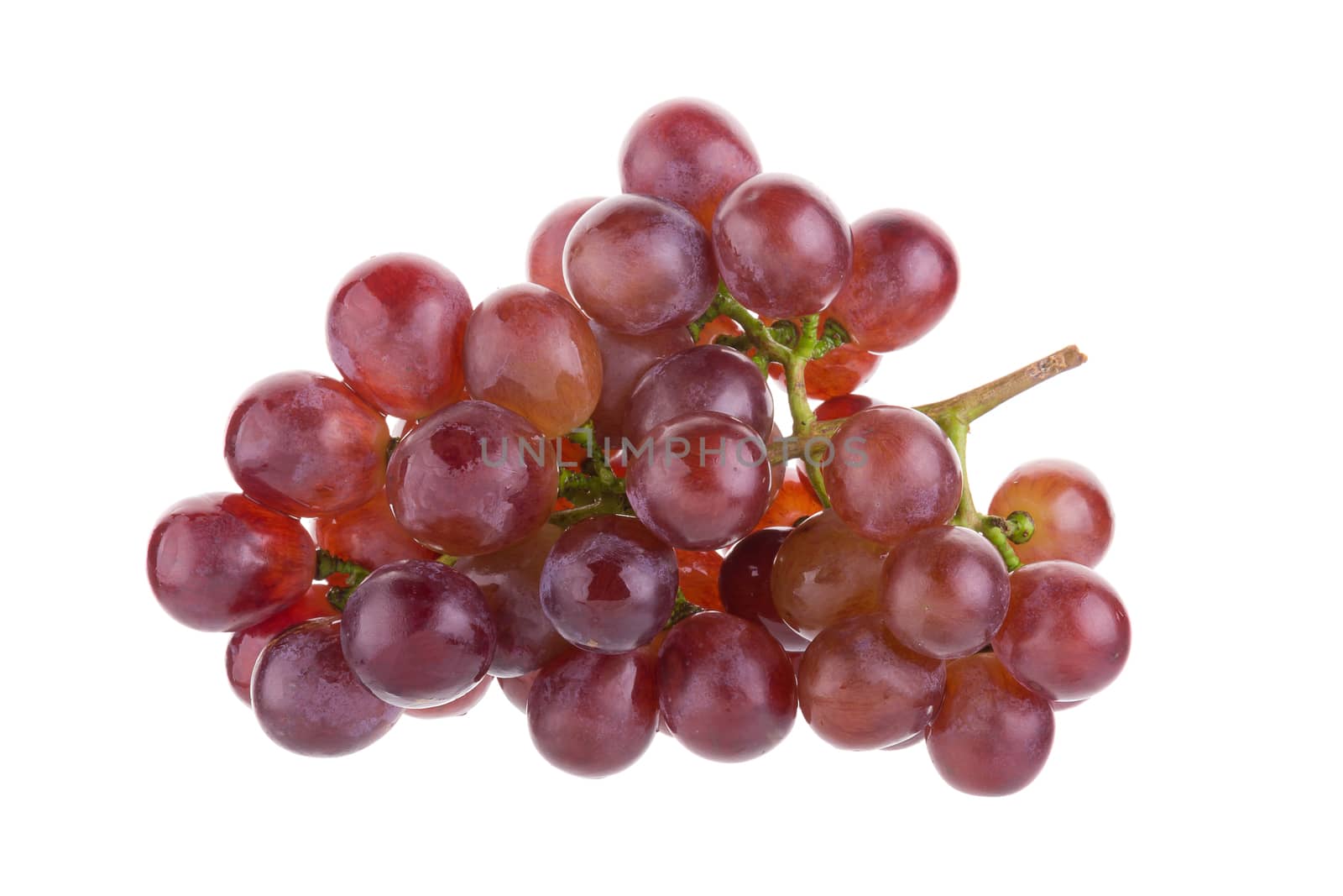 Red grapes isolated on over white background by kaiskynet