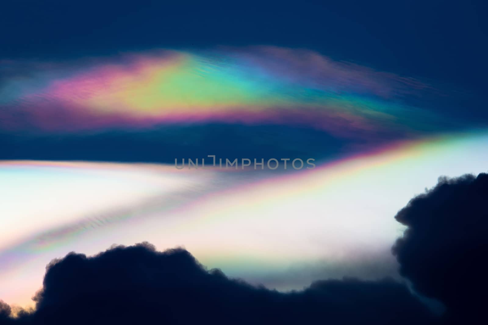 Cloud iridescence, diffraction phenomenon produce very vivid color and make cloud shine like a corona.