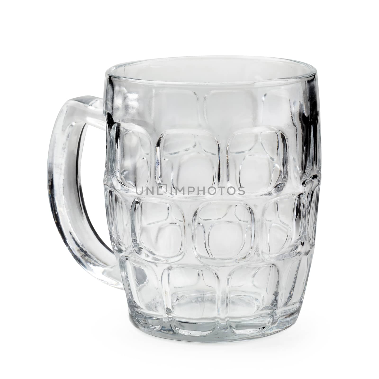 Cocktail glass. Empty beer mug isolated on a white background.