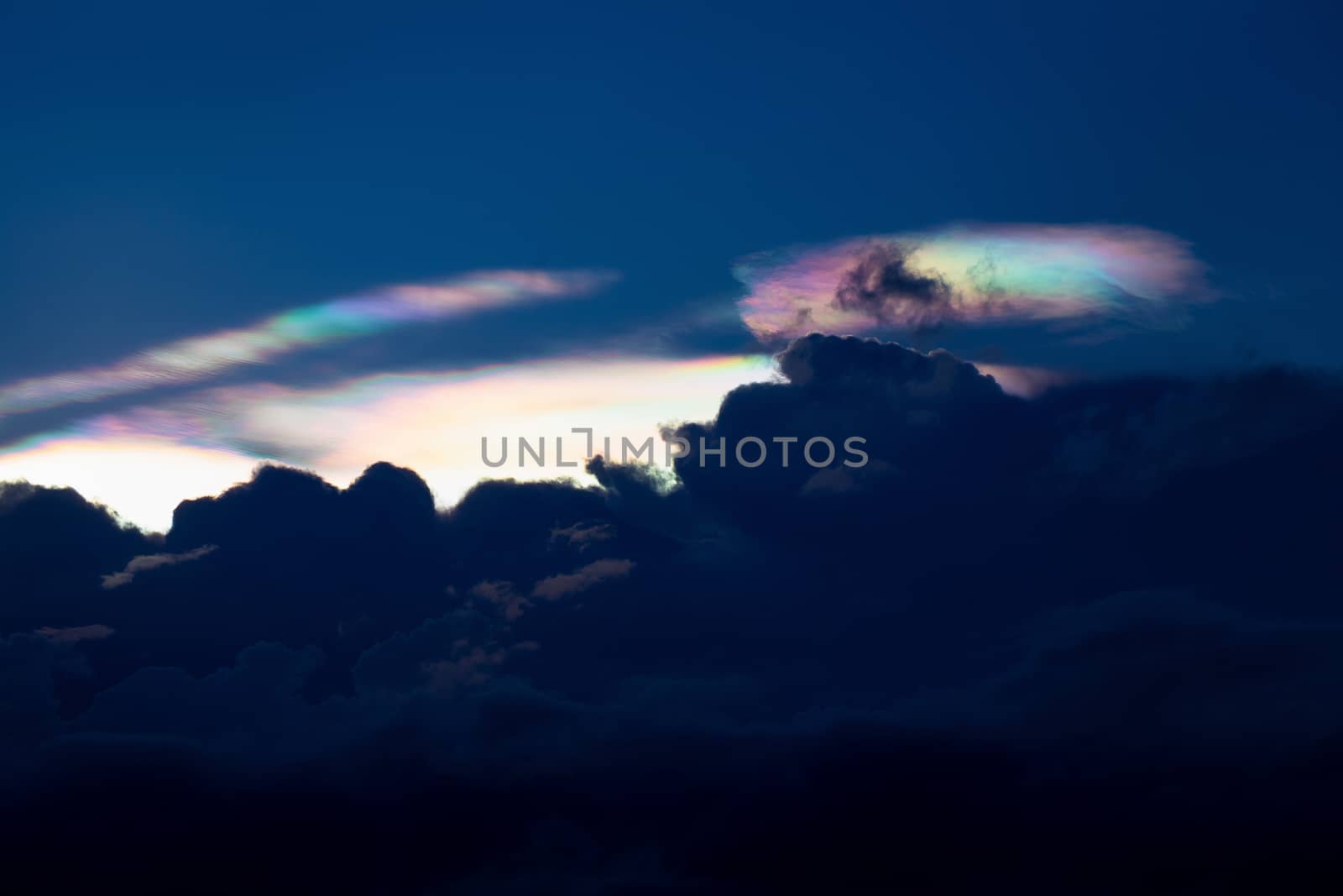 Cloud iridescence, diffraction phenomenon produce very vivid color and make cloud shine like a corona.