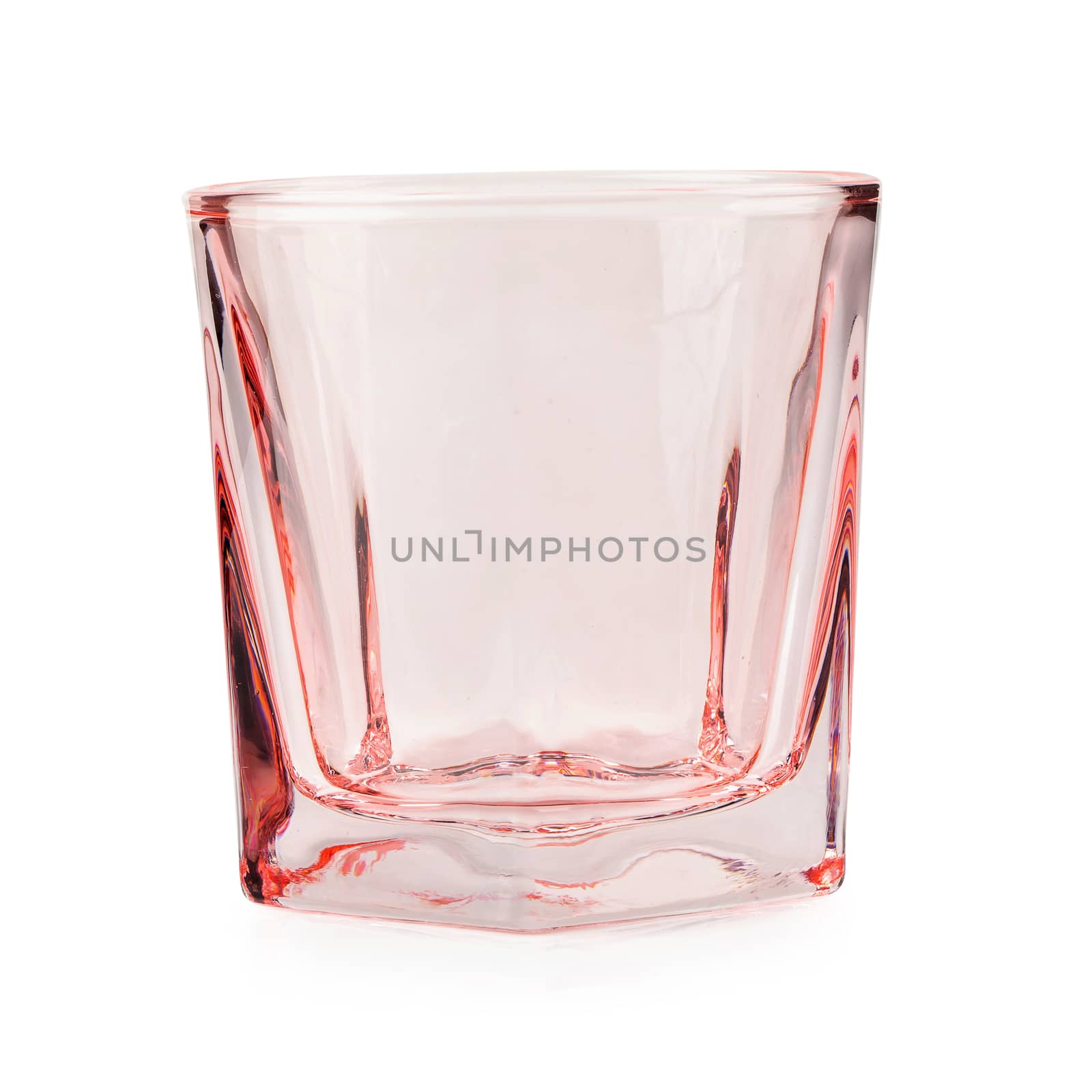 Empty glass isolated on a white background.